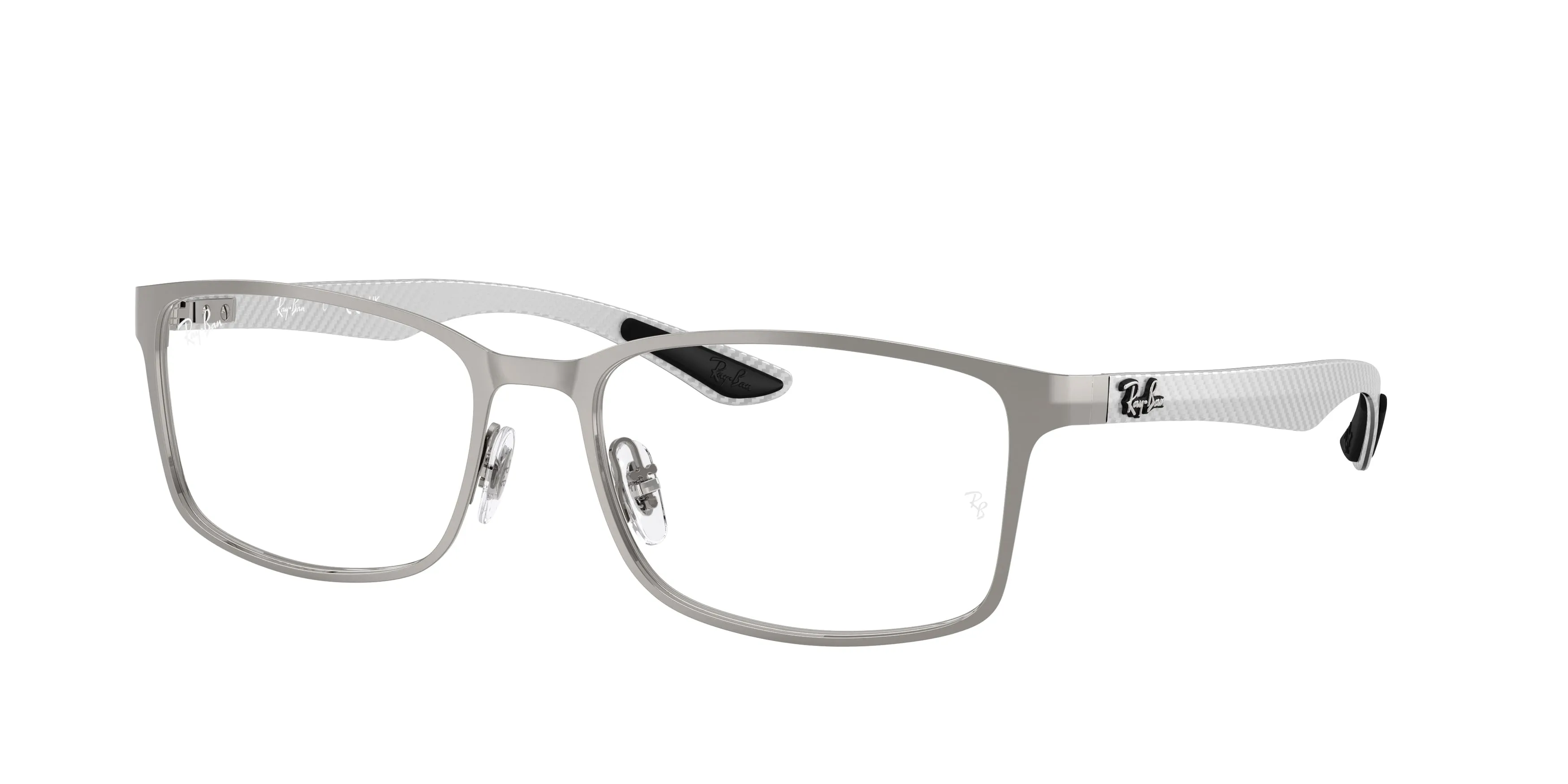 Ray - Ban RX8424 2502 Montature da vista Metallo Grigio Trasparente Squadrata Normale - immagine 1