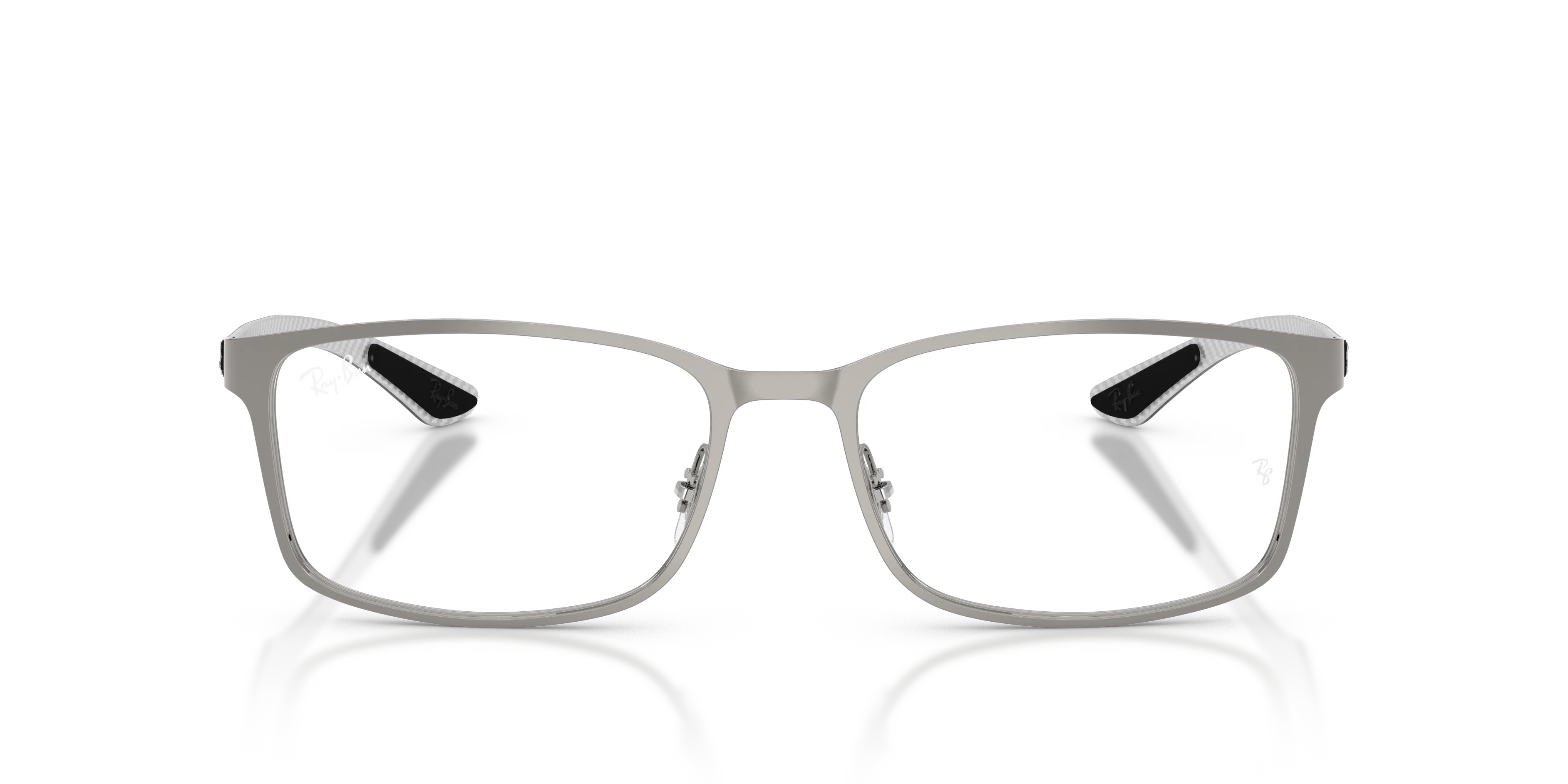 Ray - Ban RX8424 2502 Montature da vista Metallo Grigio Trasparente Squadrata Normale - immagine 3