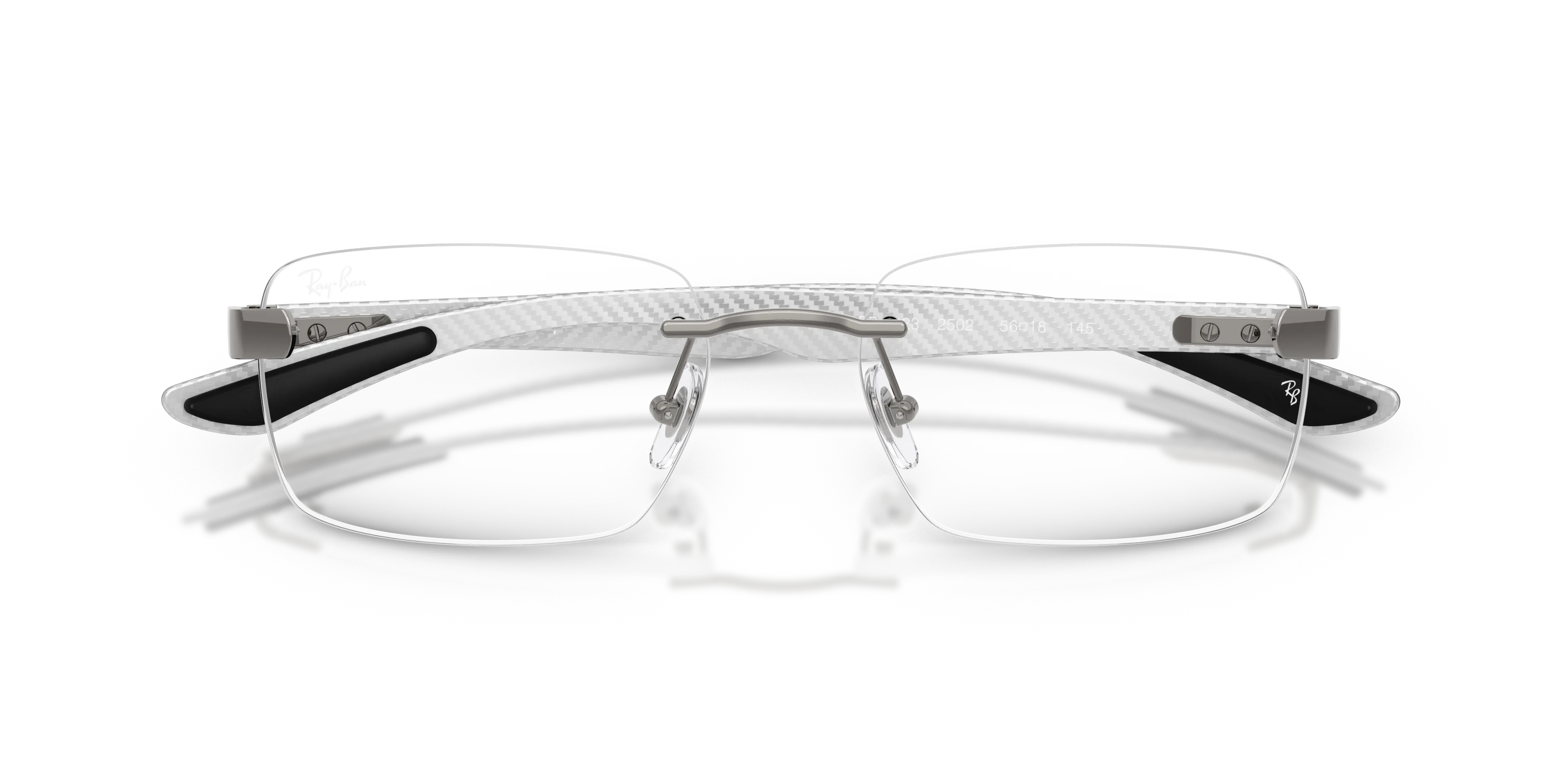 Ray - Ban RX8423 2502 Montature da vista Metallo Grigio Trasparente Squadrata Normale - immagine 2