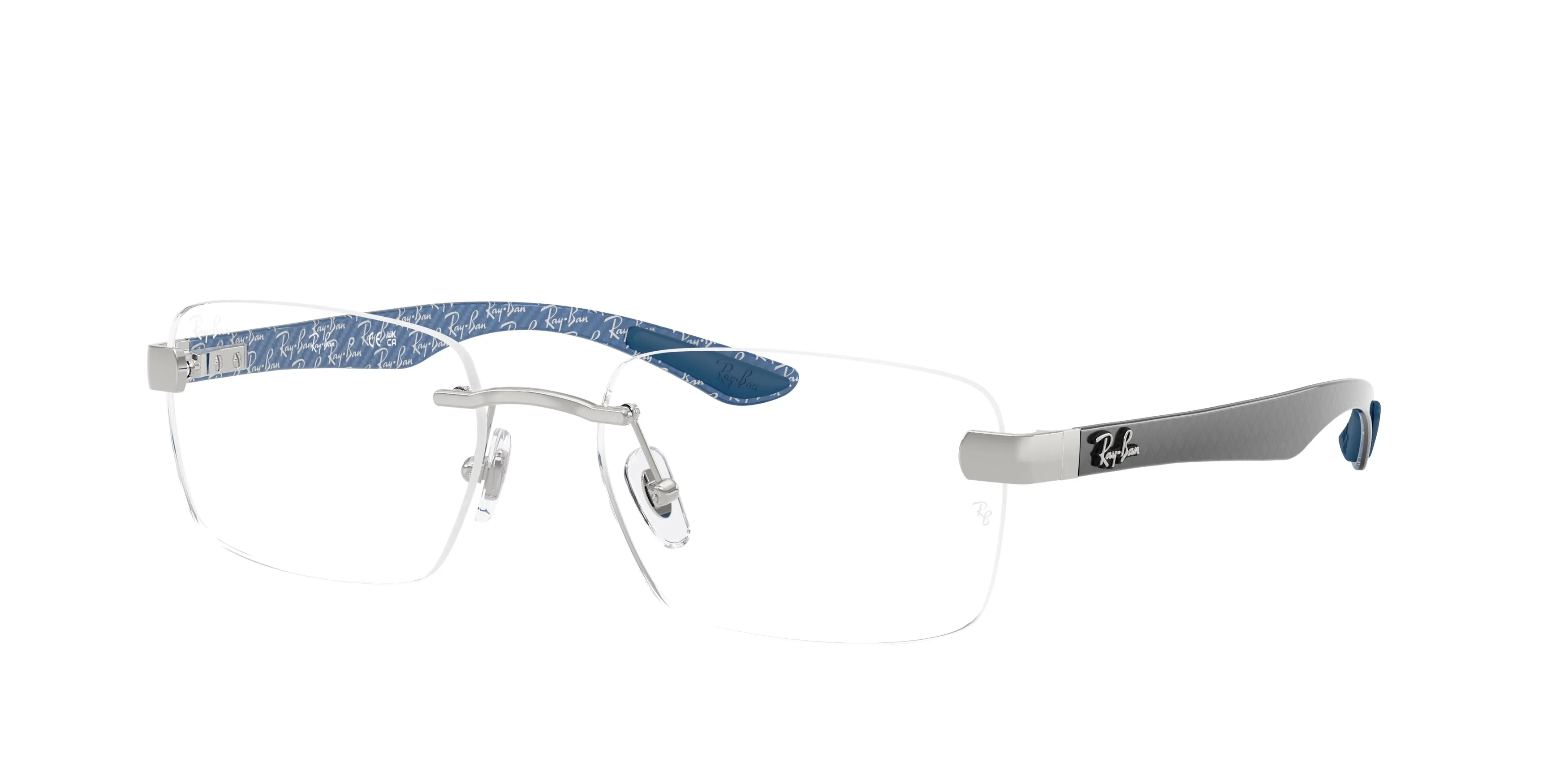 Ray - Ban RX8423 2501 Montature da vista Metallo Argento Trasparente Squadrata Normale - immagine 1