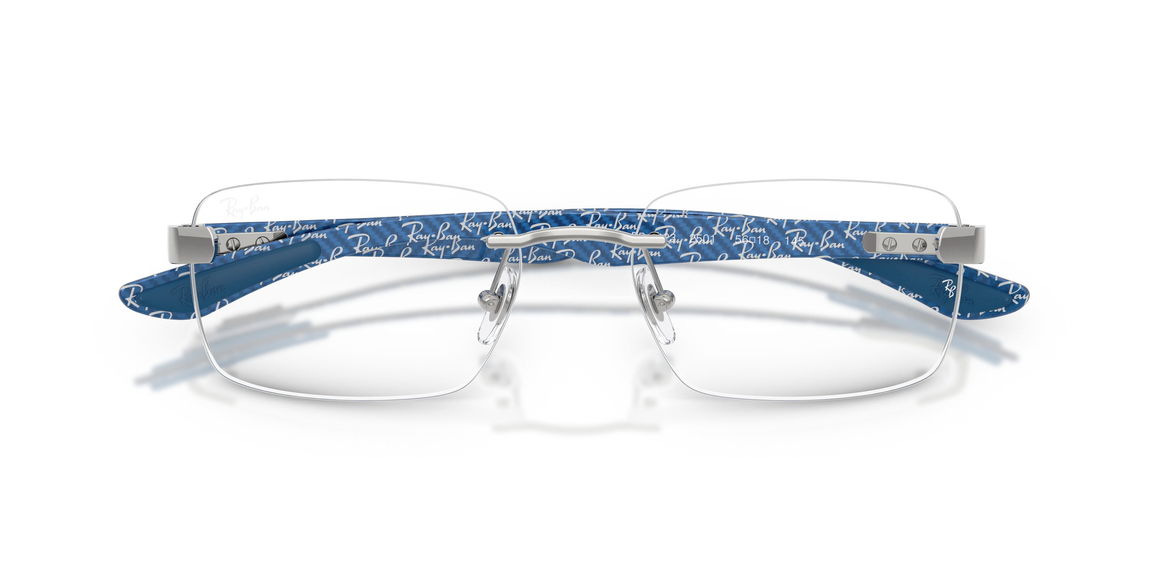 Ray - Ban RX8423 2501 Montature da vista Metallo Argento Trasparente Squadrata Normale - immagine 2