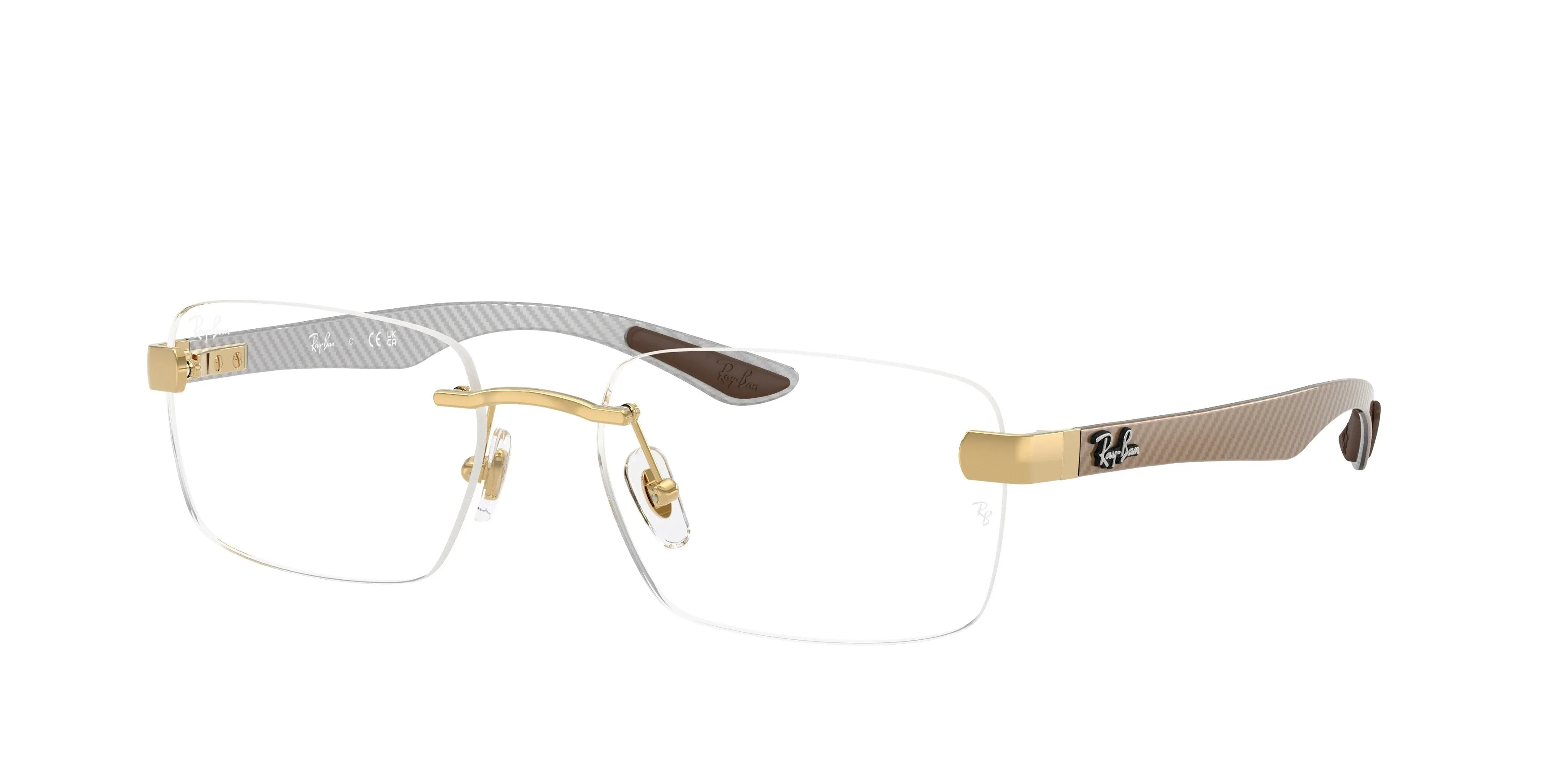 Ray - Ban RX8423 2500 Montature da vista Metallo Oro Trasparente Squadrata Normale - immagine 1
