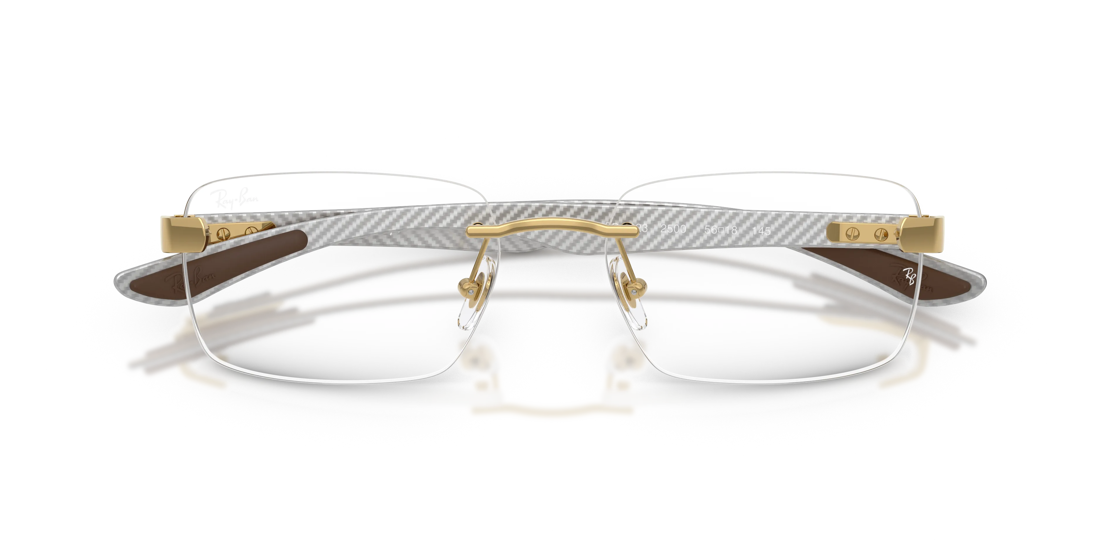 Ray - Ban RX8423 2500 Montature da vista Metallo Oro Trasparente Squadrata Normale - immagine 2