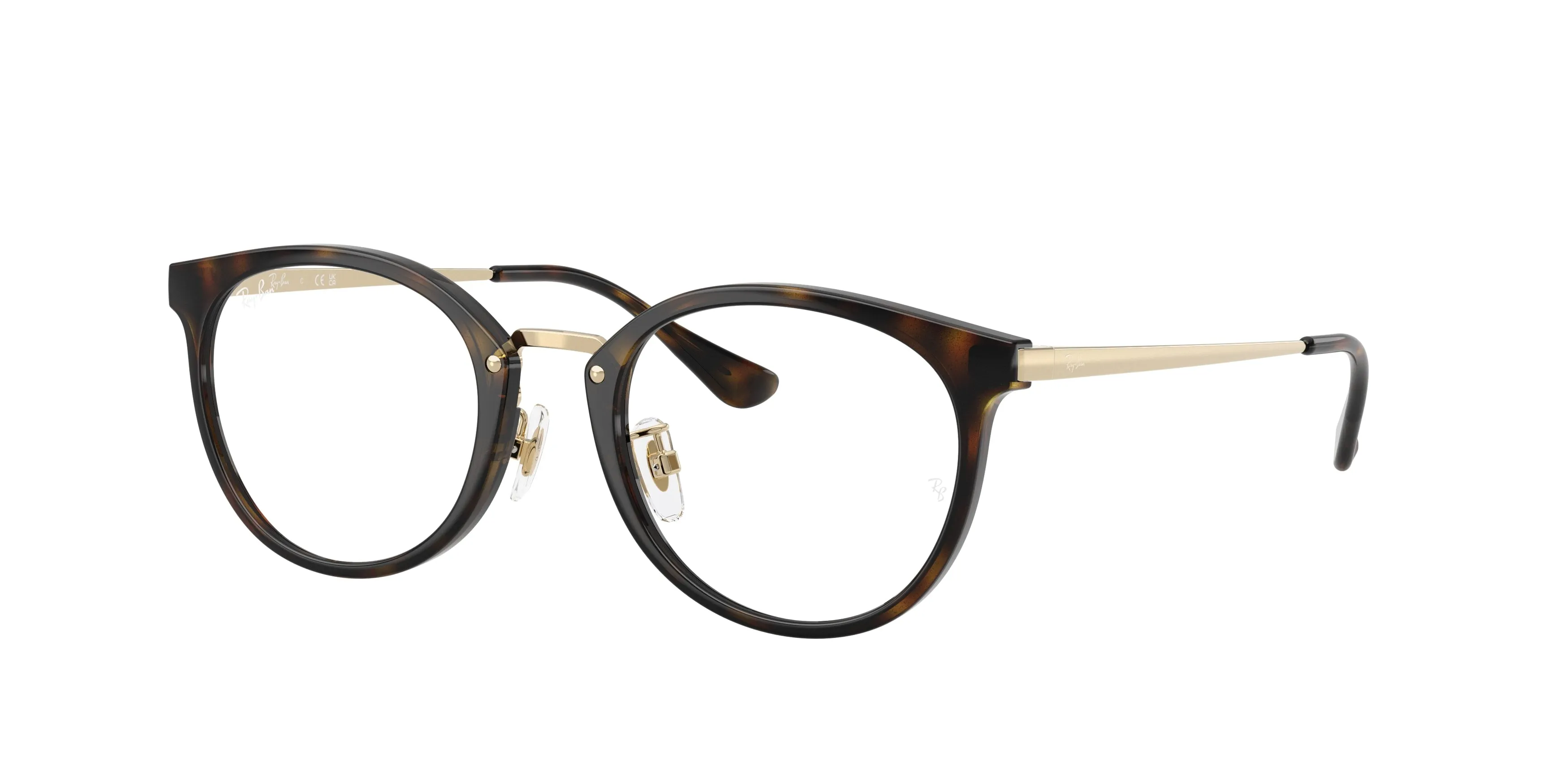 Ray - Ban RX7266D 8472 Montature da vista Nylon Tartaruga Trasparente Pantos Normale - immagine 1