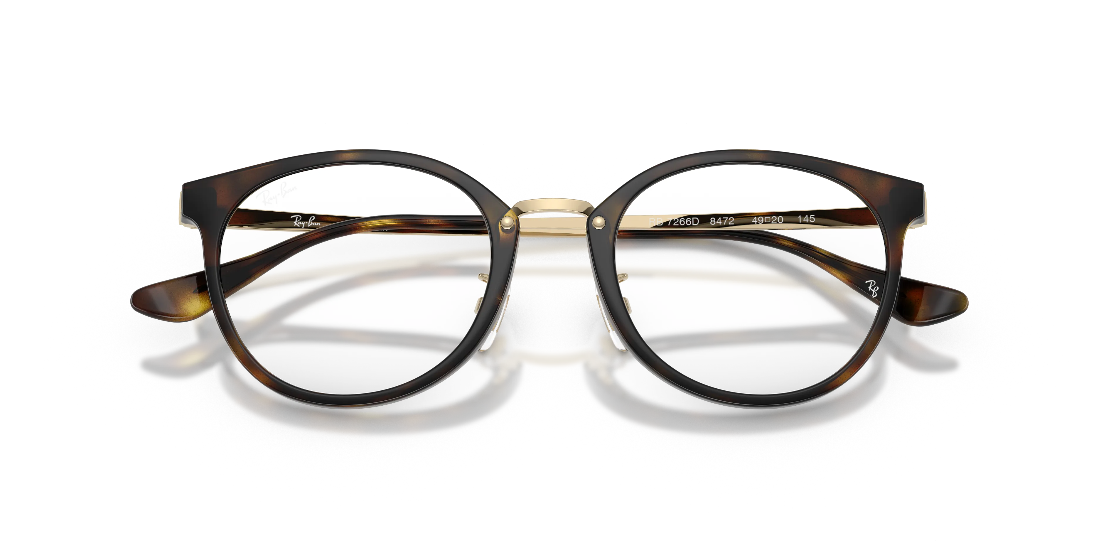 Ray - Ban RX7266D 8472 Montature da vista Nylon Tartaruga Trasparente Pantos Normale - immagine 2