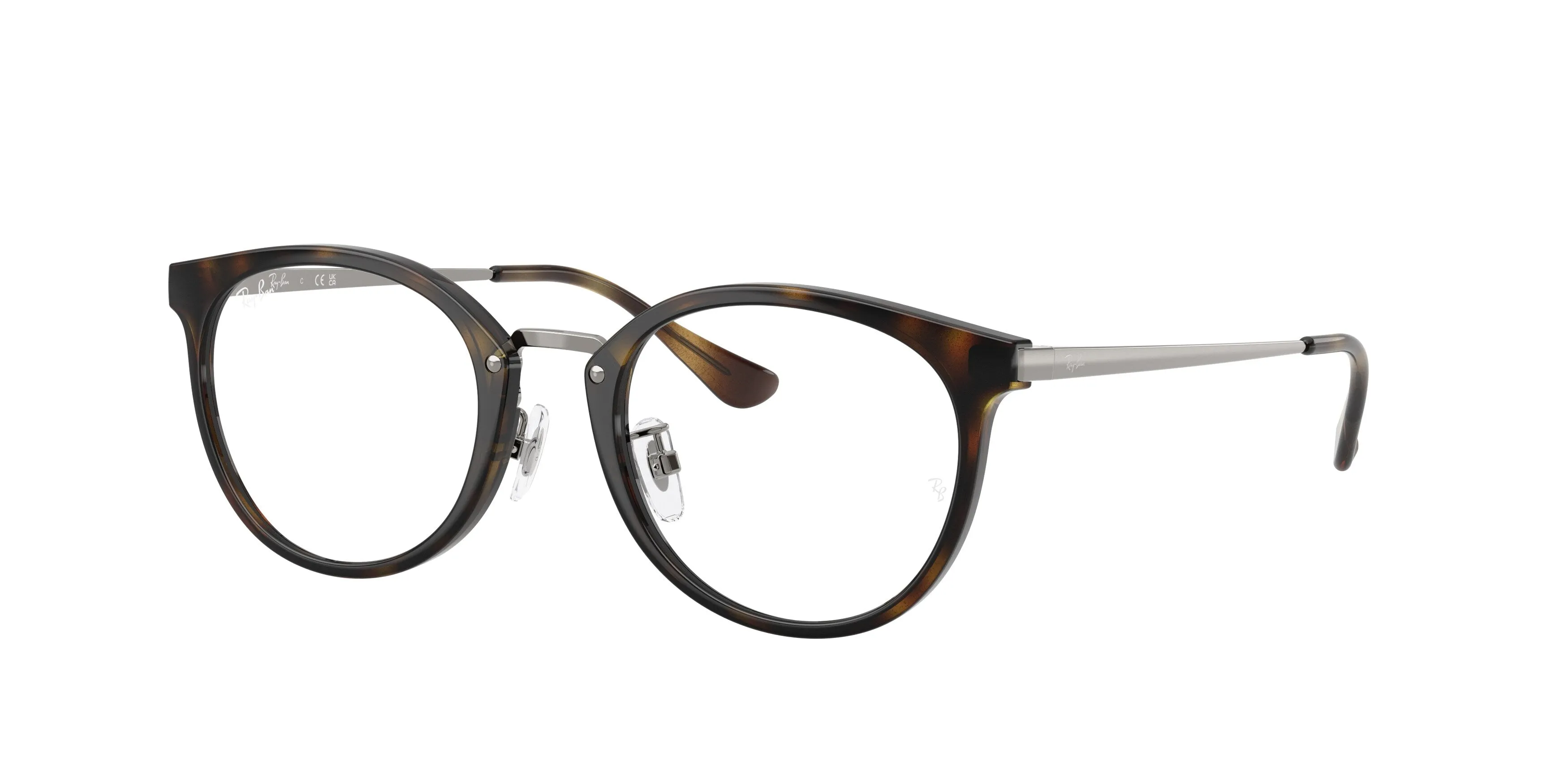 Ray - Ban RX7266D 2012 Montature da vista Nylon Tartaruga Trasparente Pantos Normale - immagine 1