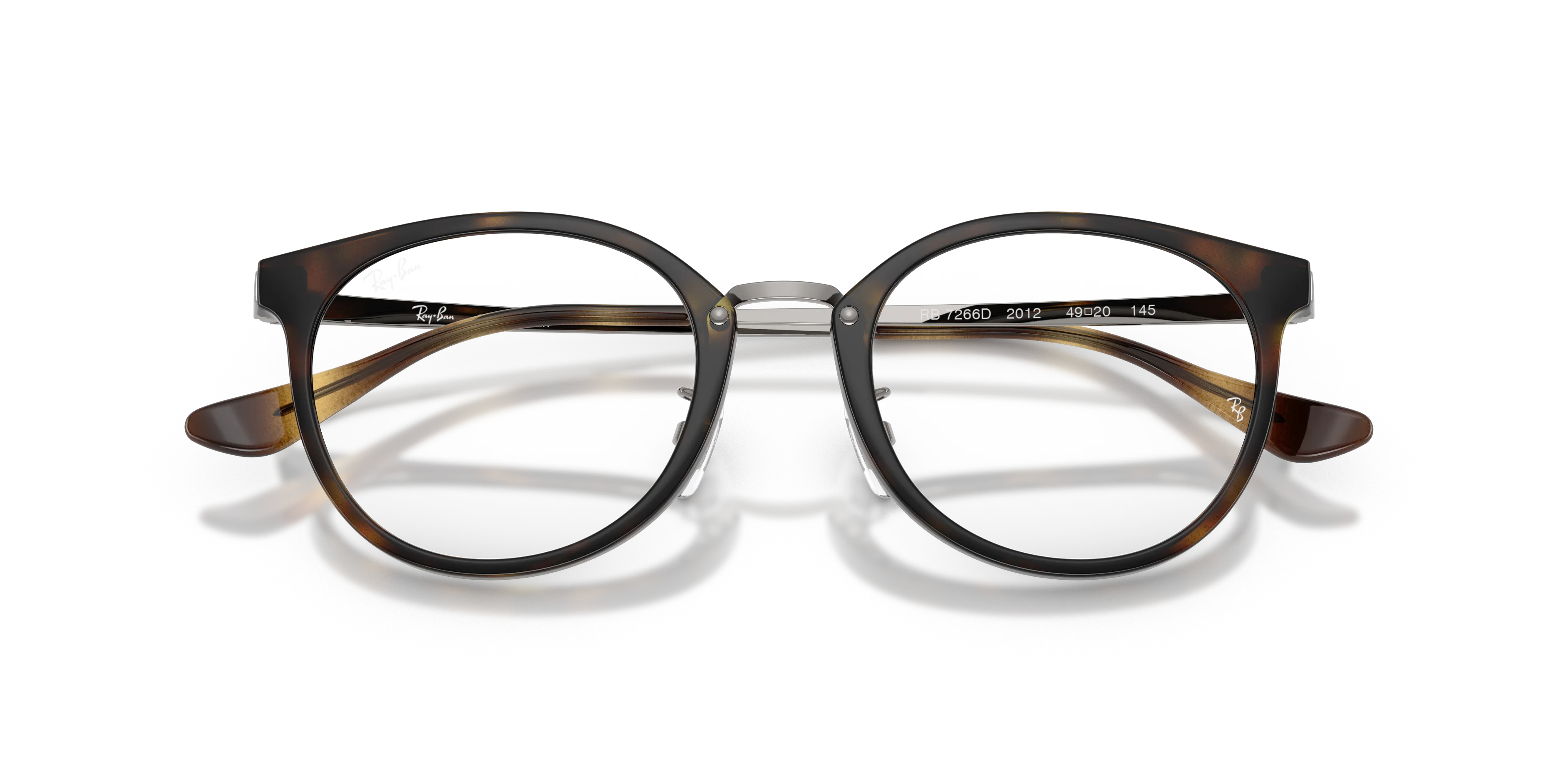 Ray - Ban RX7266D 2012 Montature da vista Nylon Tartaruga Trasparente Pantos Normale - immagine 2