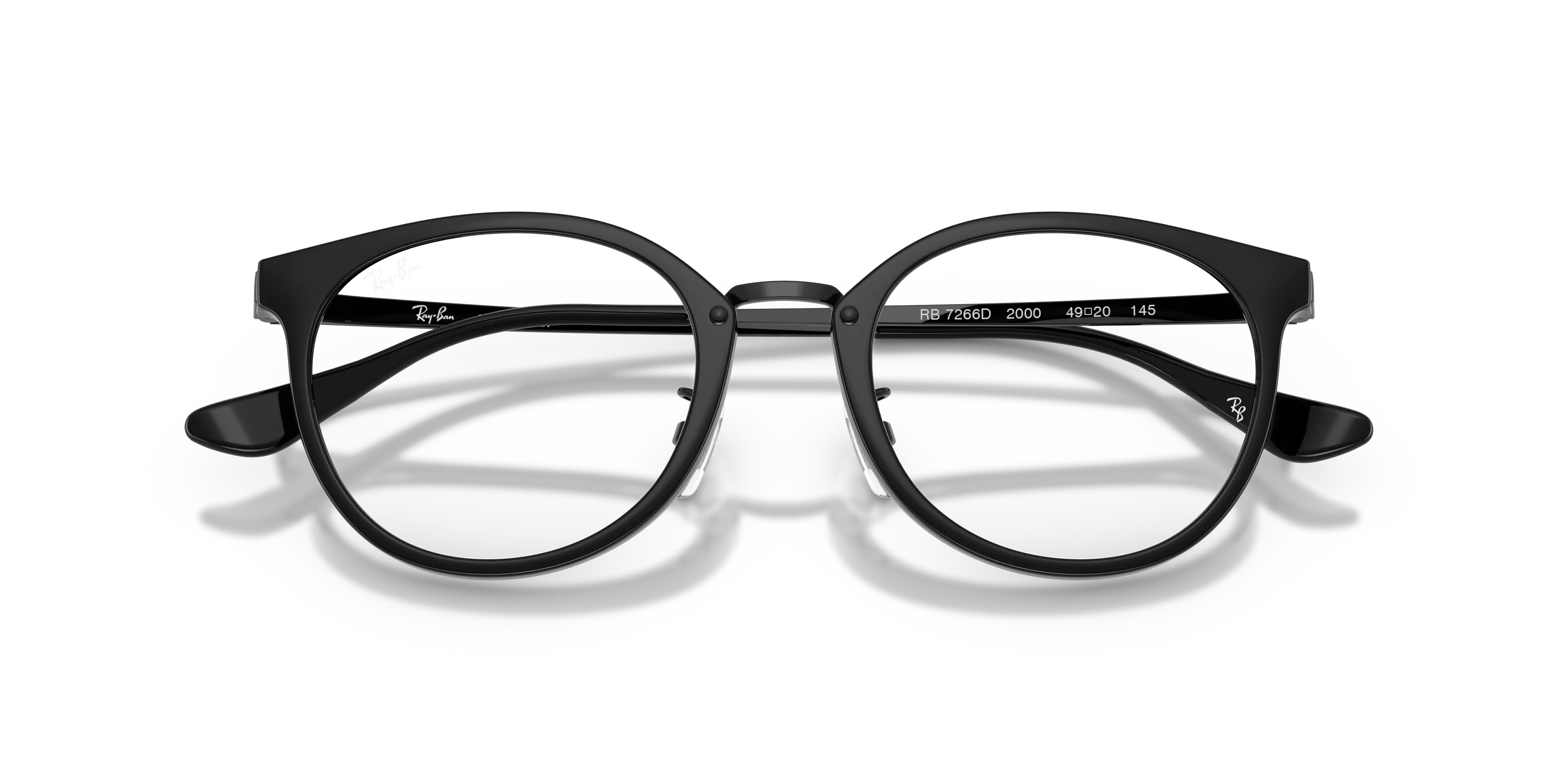 Ray - Ban RX7266D 2000 Montature da vista Nylon Nero Trasparente Pantos Normale - immagine 2