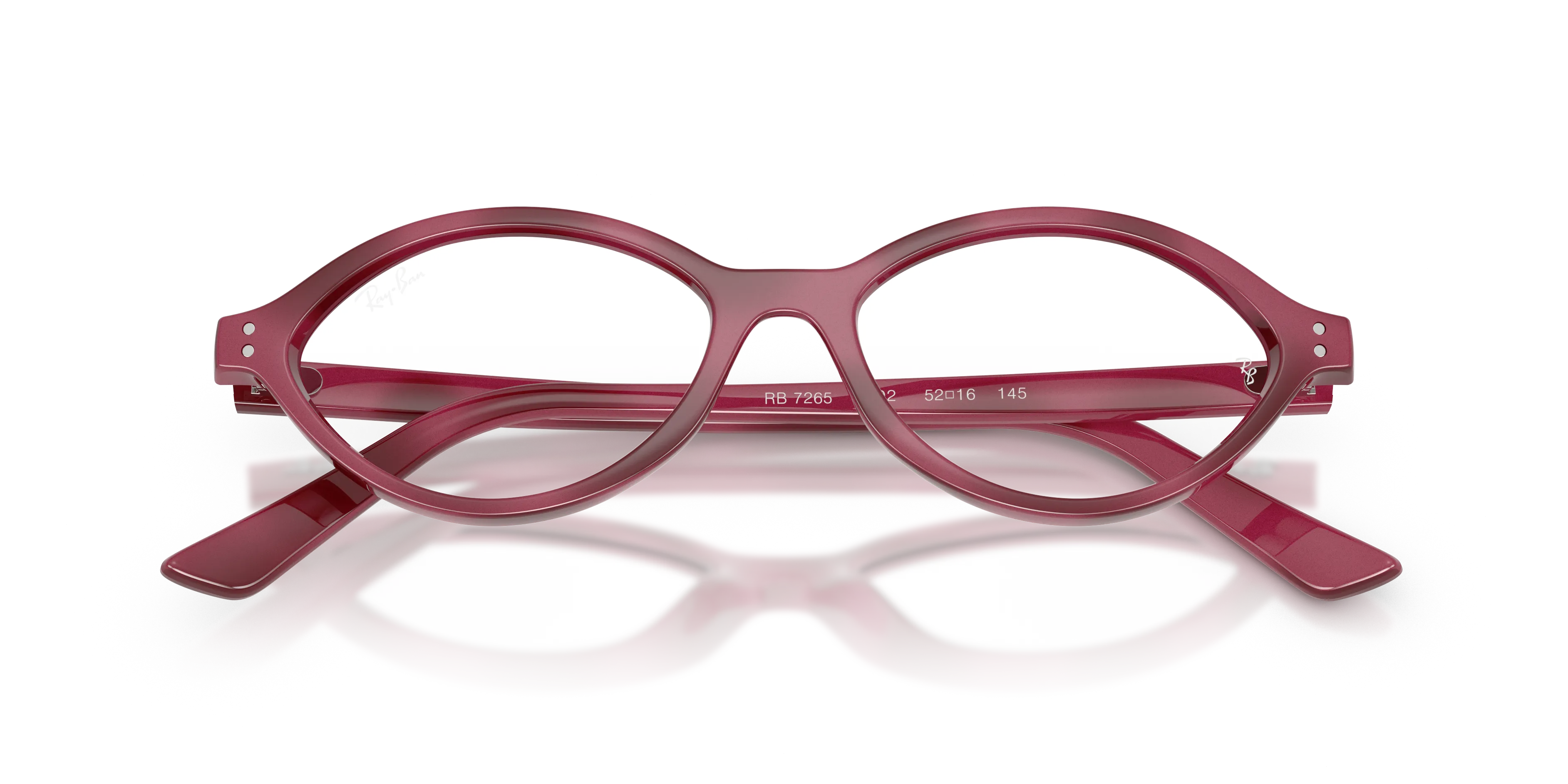 Ray - Ban RX7265 8492 Montature da vista Iniettato Viola Trasparente Geometrica Normale - immagine 2