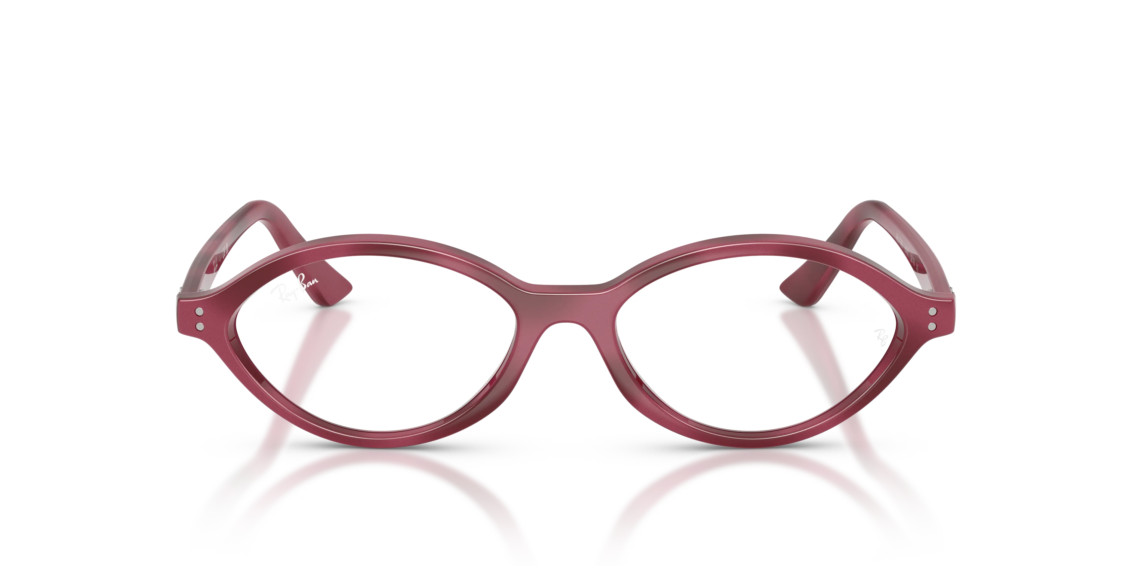 Ray - Ban RX7265 8492 Montature da vista Iniettato Viola Trasparente Geometrica Normale - immagine 3