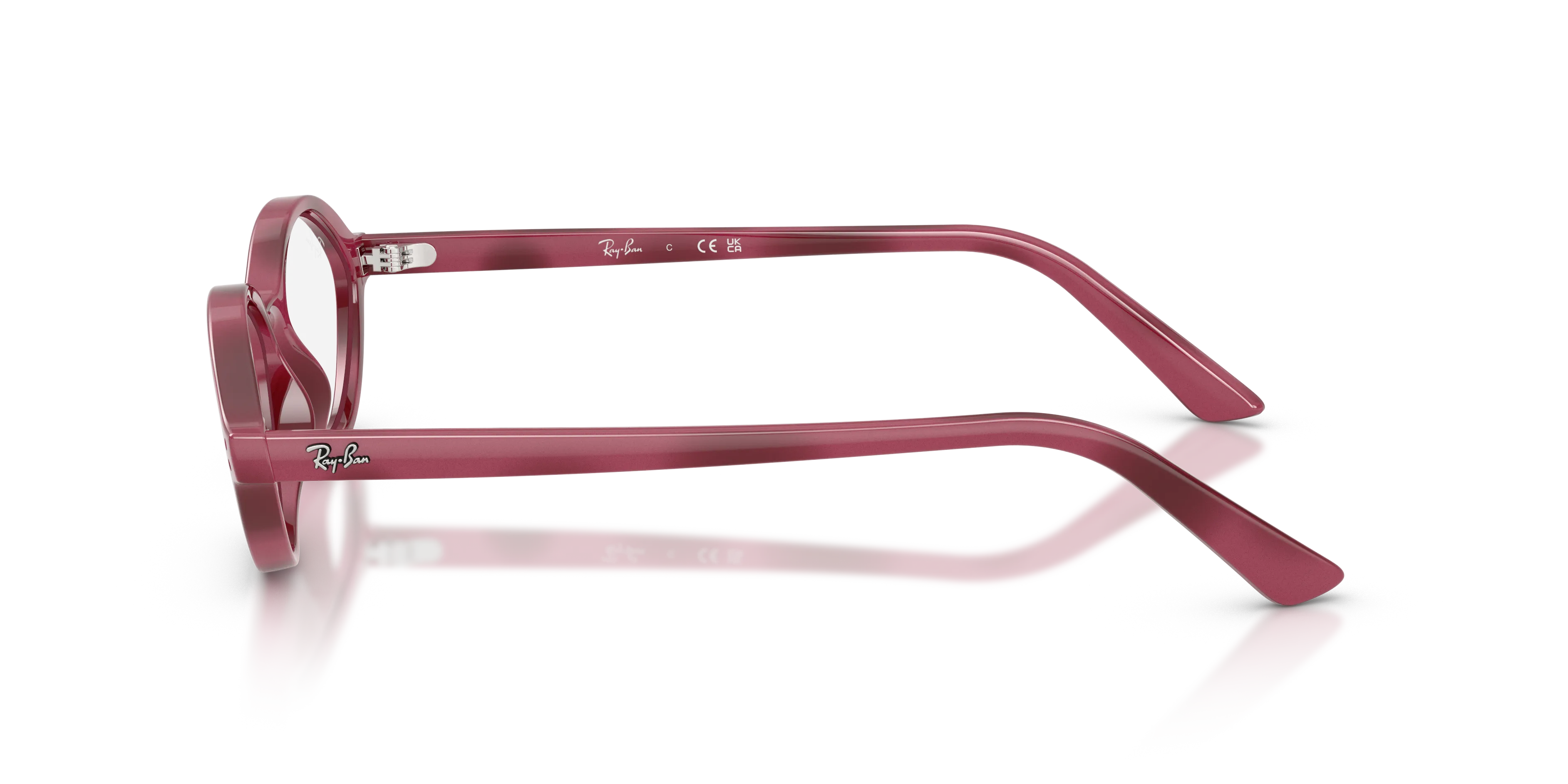 Ray - Ban RX7265 8492 Montature da vista Iniettato Viola Trasparente Geometrica Normale - immagine 4