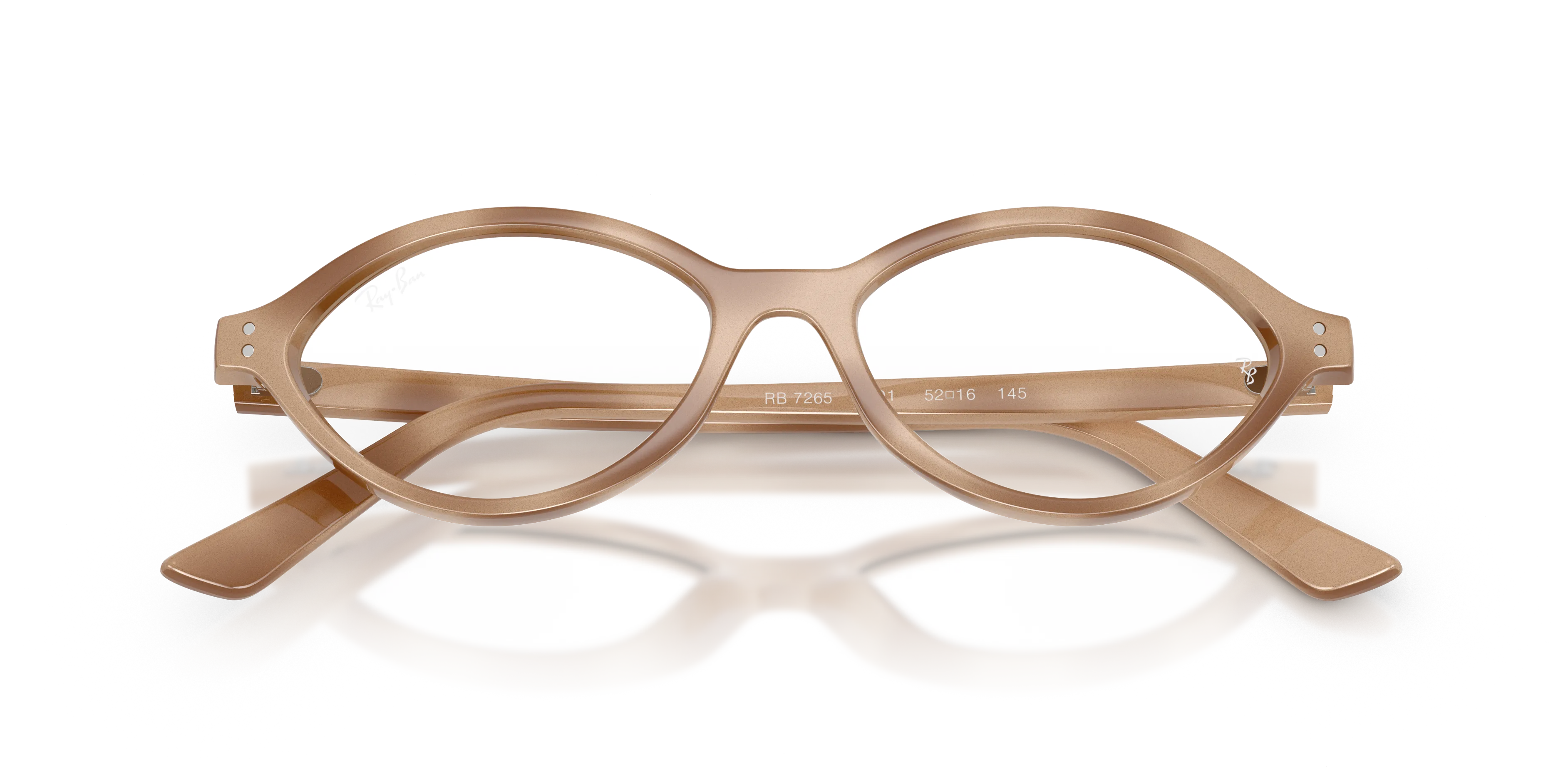 Ray - Ban RX7265 8491 Montature da vista Iniettato Tartaruga Trasparente Geometrica Normale - immagine 2