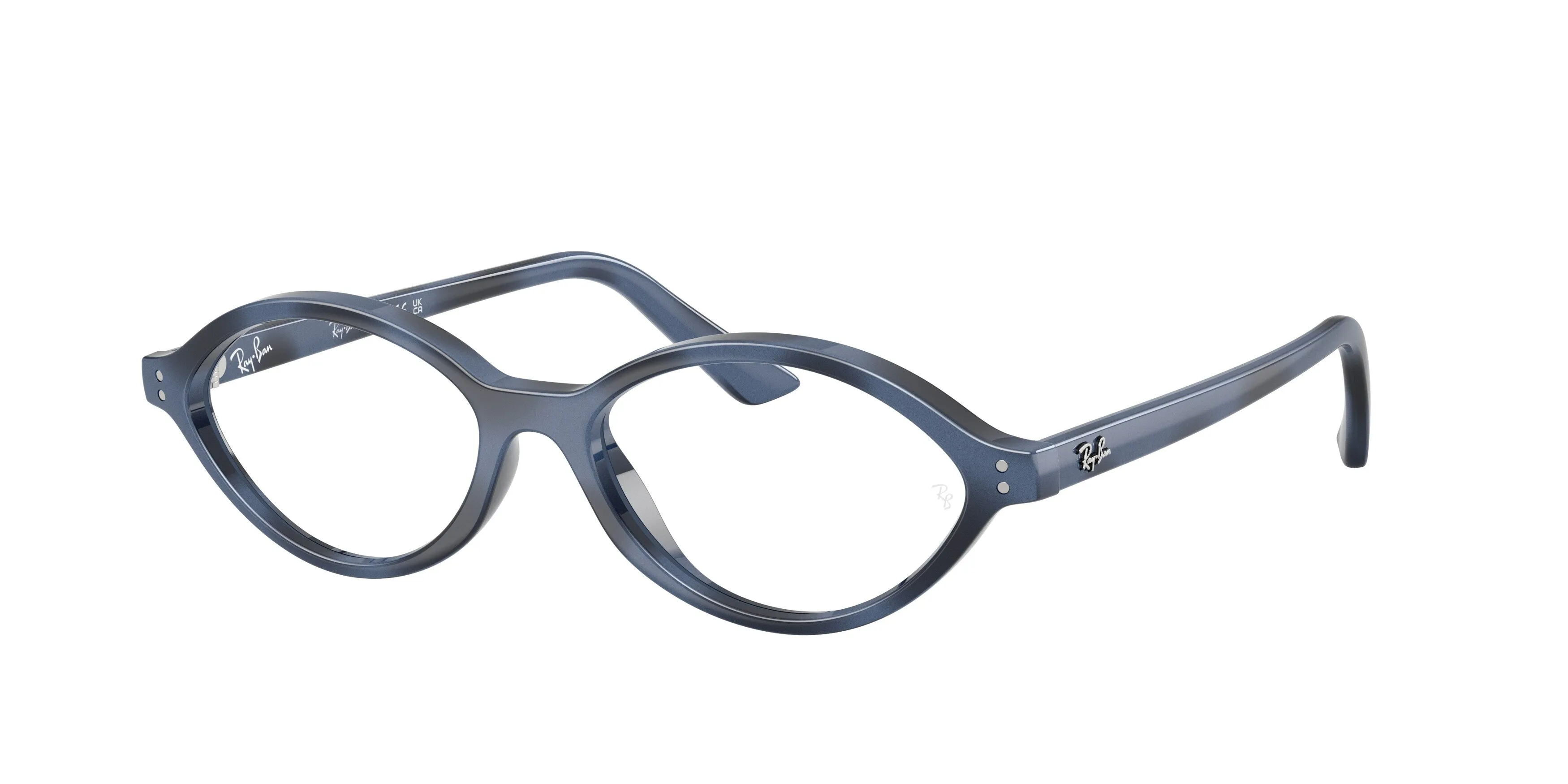 Ray - Ban RX7265 8490 Montature da vista Iniettato Blu Trasparente Geometrica Normale - immagine 1