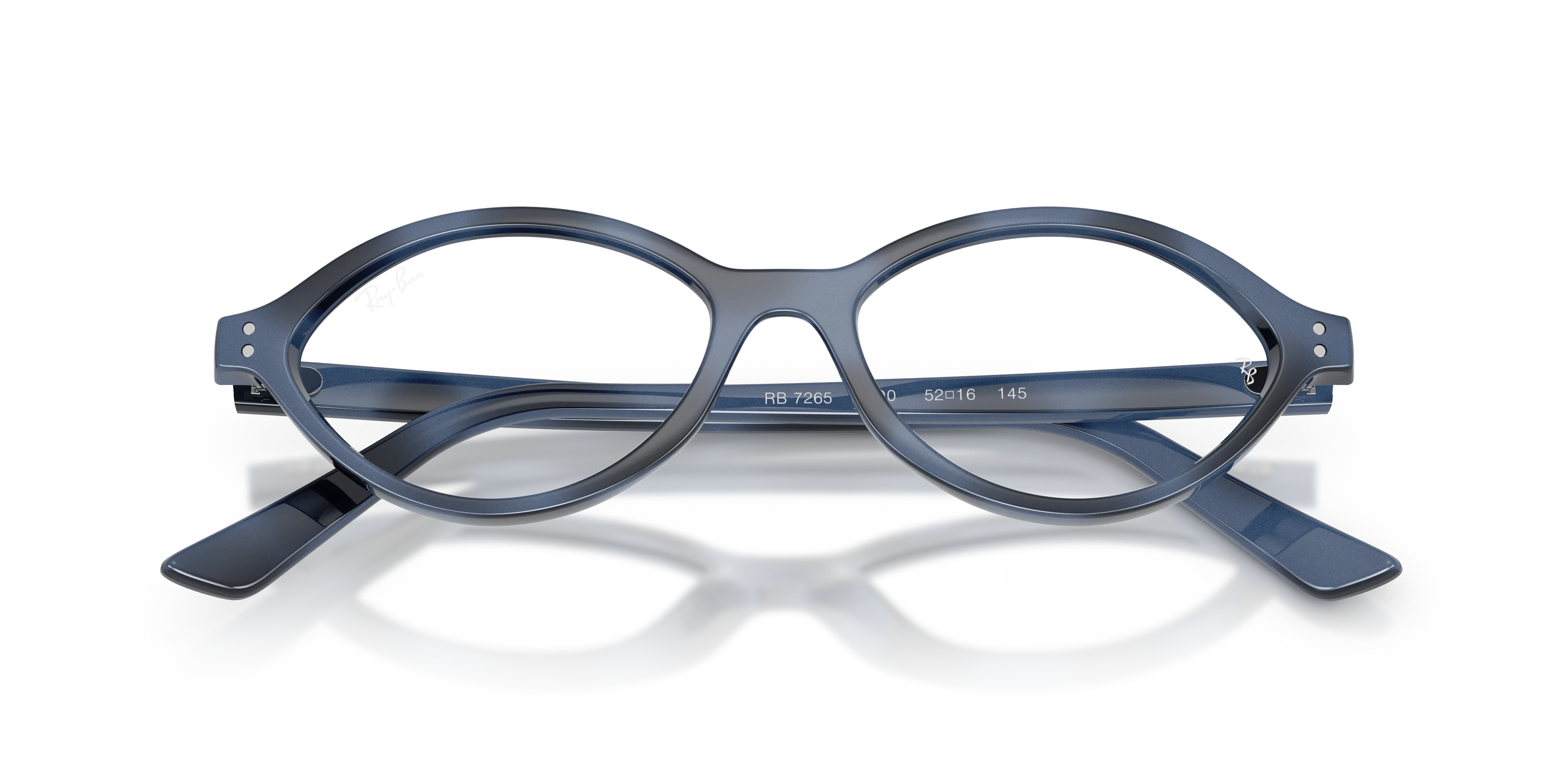 Ray - Ban RX7265 8490 Montature da vista Iniettato Blu Trasparente Geometrica Normale - immagine 2