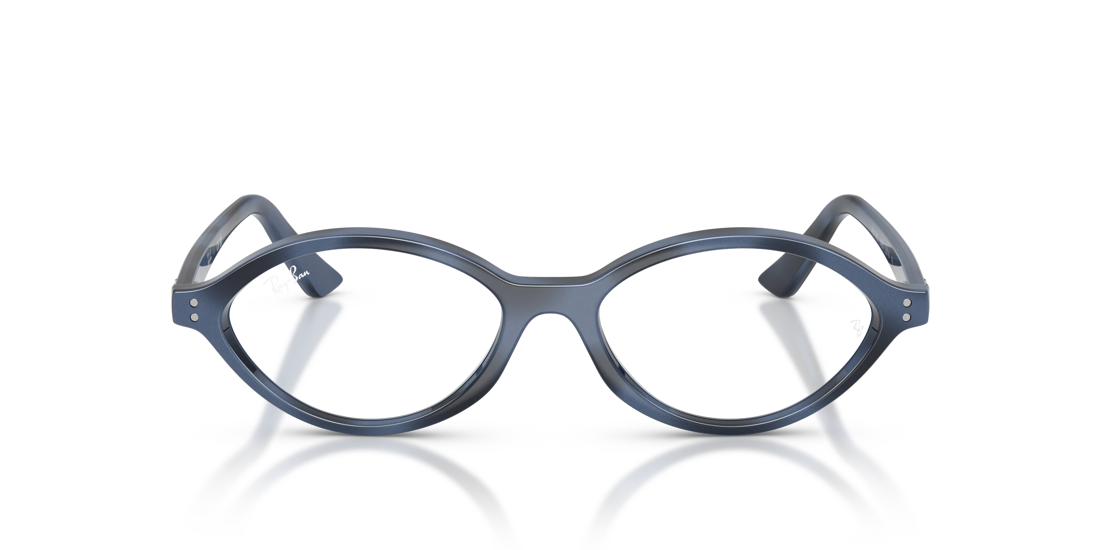Ray - Ban RX7265 8490 Montature da vista Iniettato Blu Trasparente Geometrica Normale - immagine 3