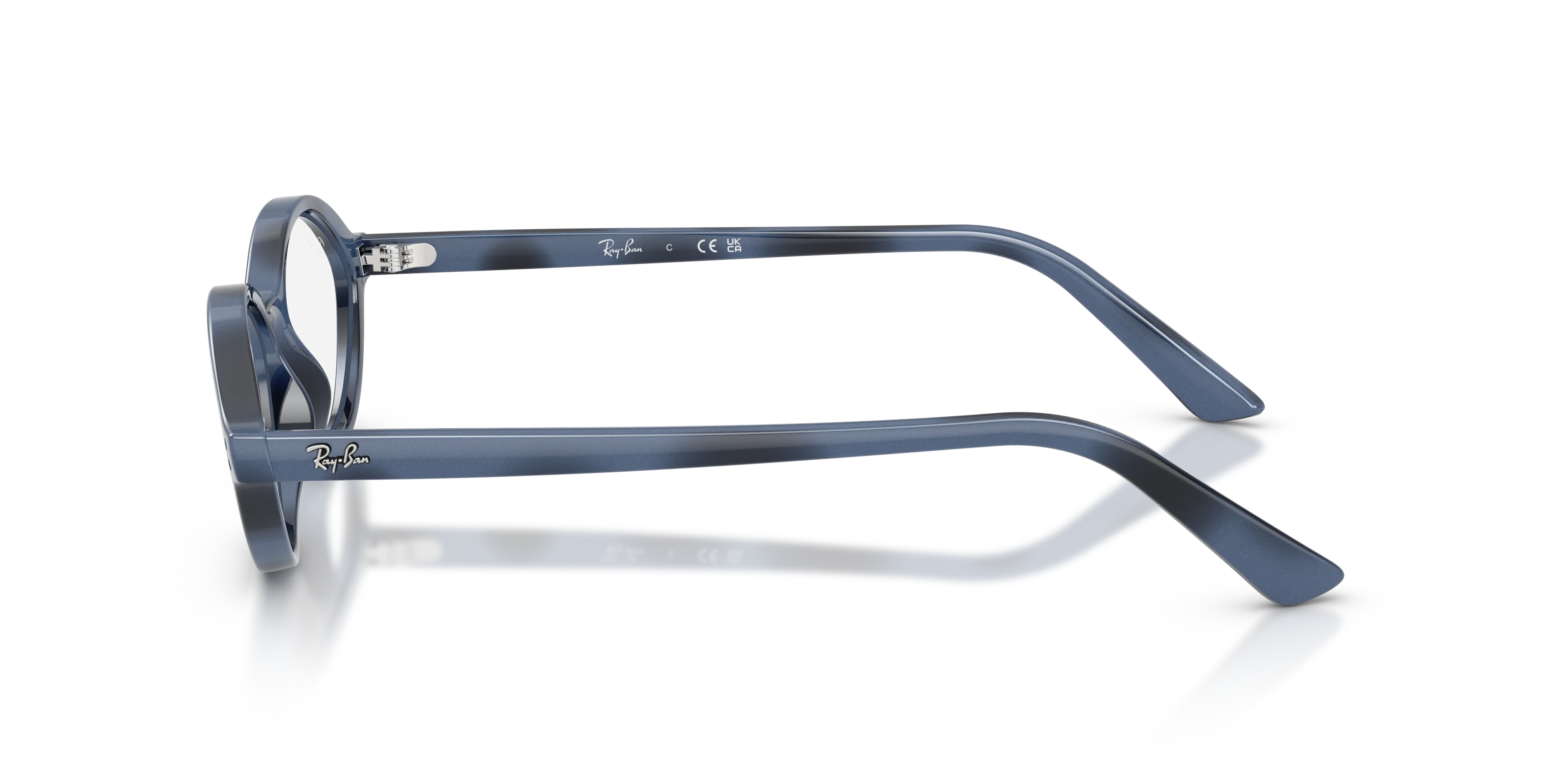 Ray - Ban RX7265 8490 Montature da vista Iniettato Blu Trasparente Geometrica Normale - immagine 4