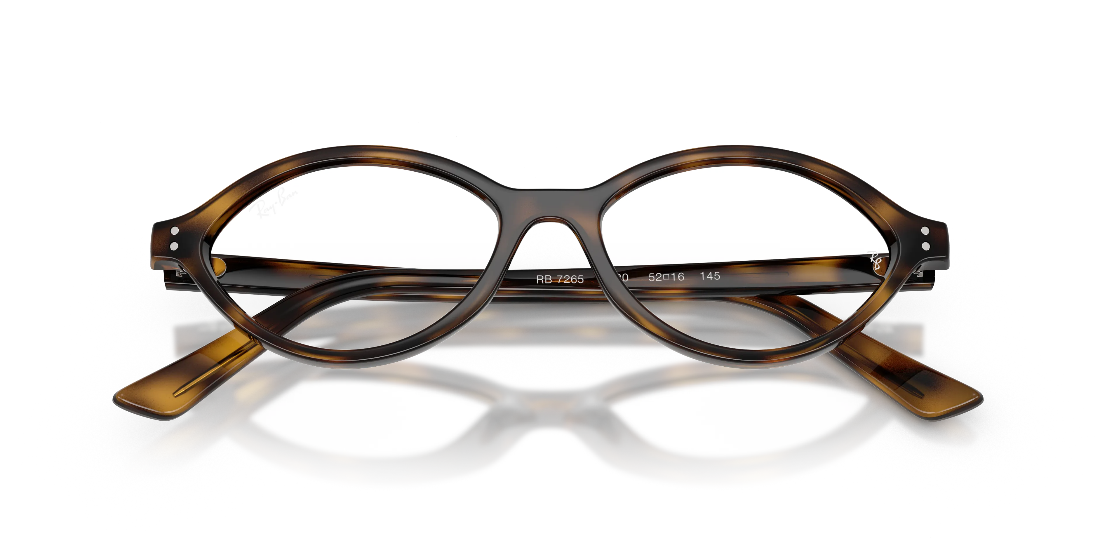 Ray - Ban RX7265 8320 Montature da vista Iniettato Tartaruga Trasparente Geometrica Normale - immagine 2