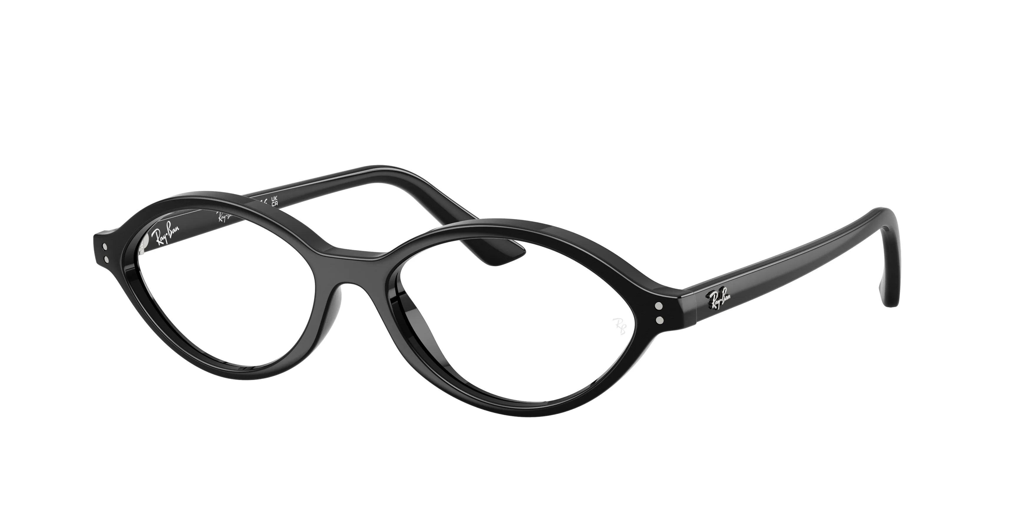 Ray - Ban RX7265 8260 Montature da vista Iniettato Nero Trasparente Geometrica Normale - immagine 1