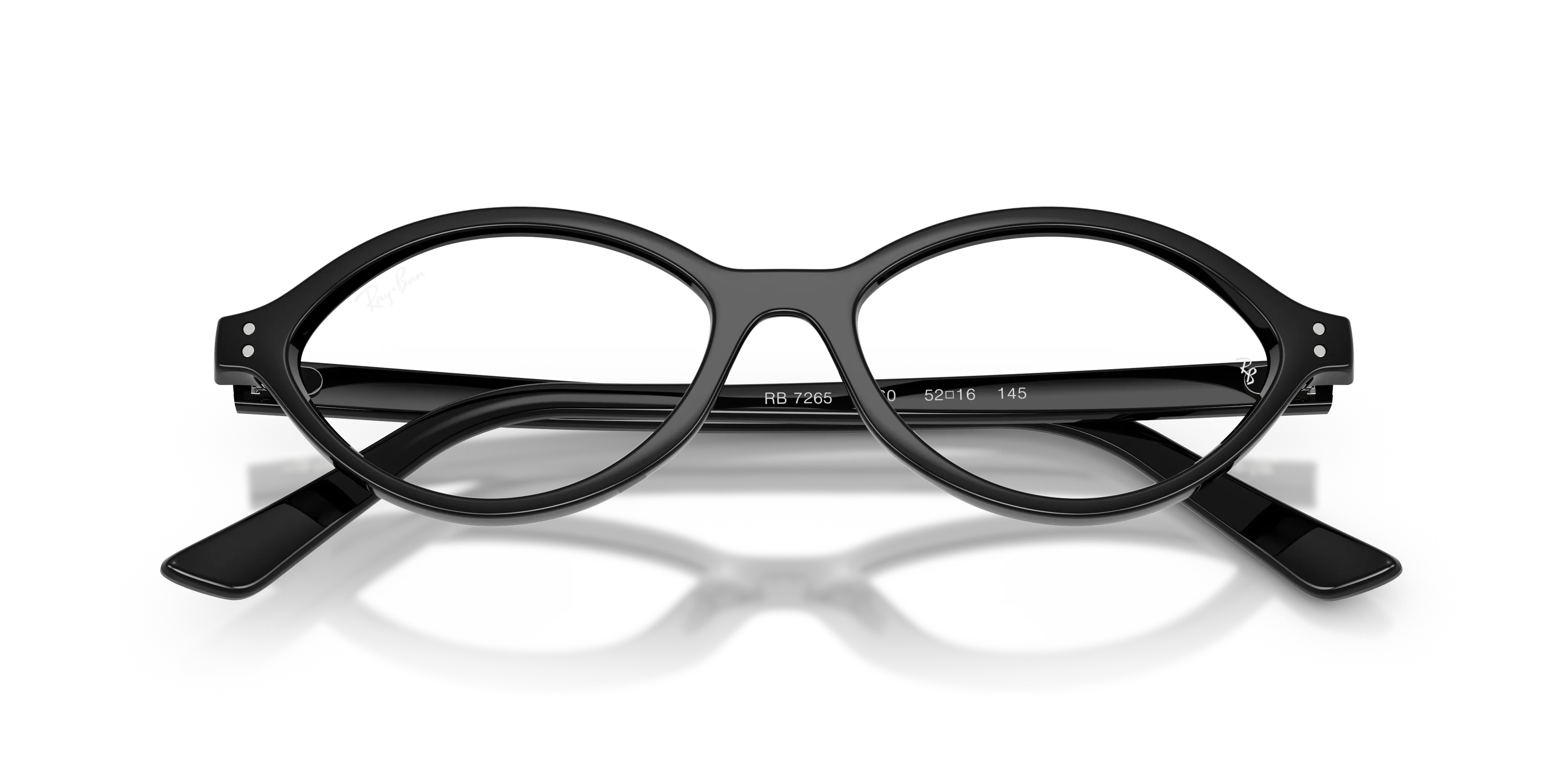 Ray - Ban RX7265 8260 Montature da vista Iniettato Nero Trasparente Geometrica Normale - immagine 2
