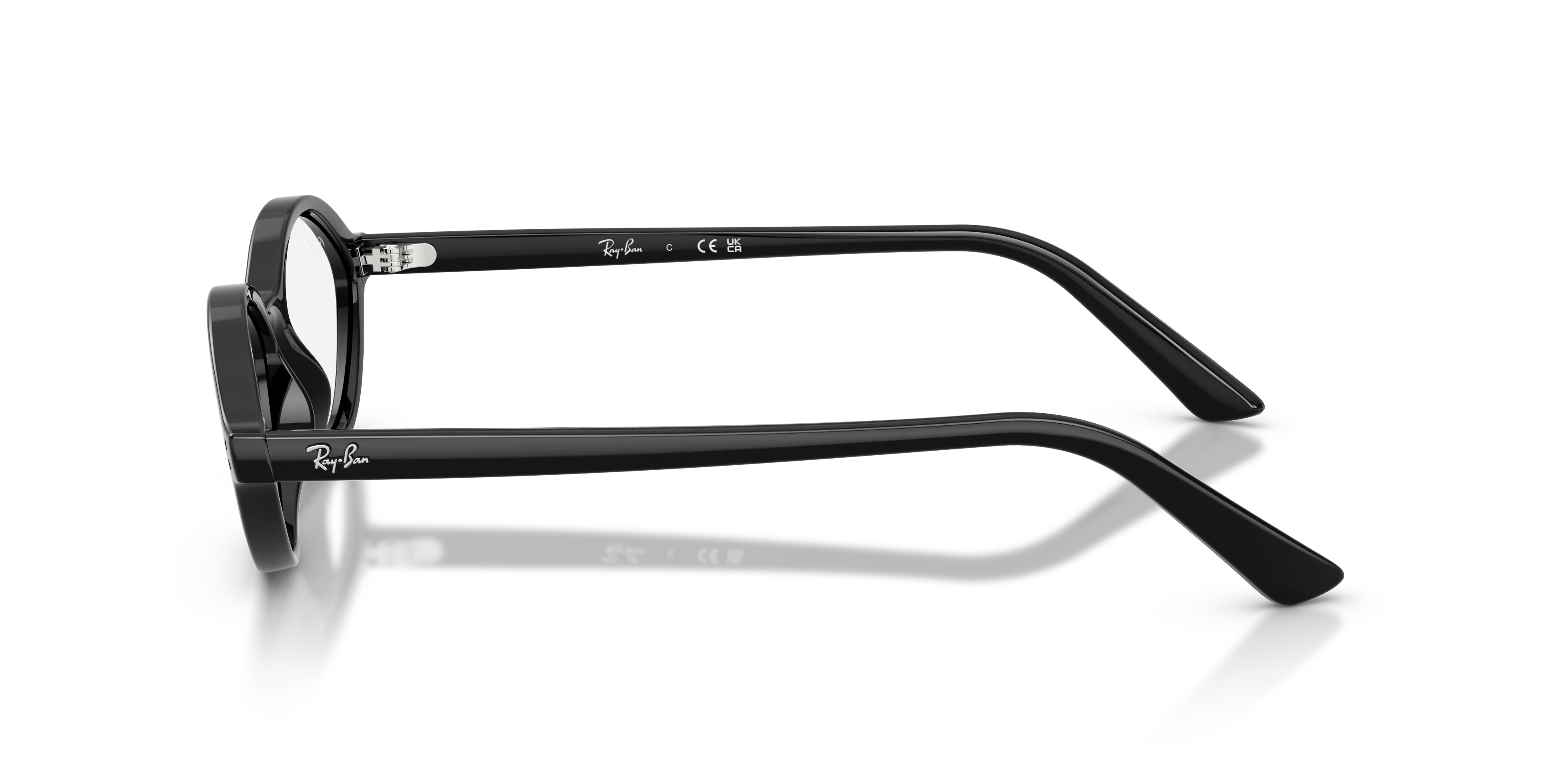 Ray - Ban RX7265 8260 Montature da vista Iniettato Nero Trasparente Geometrica Normale - immagine 4