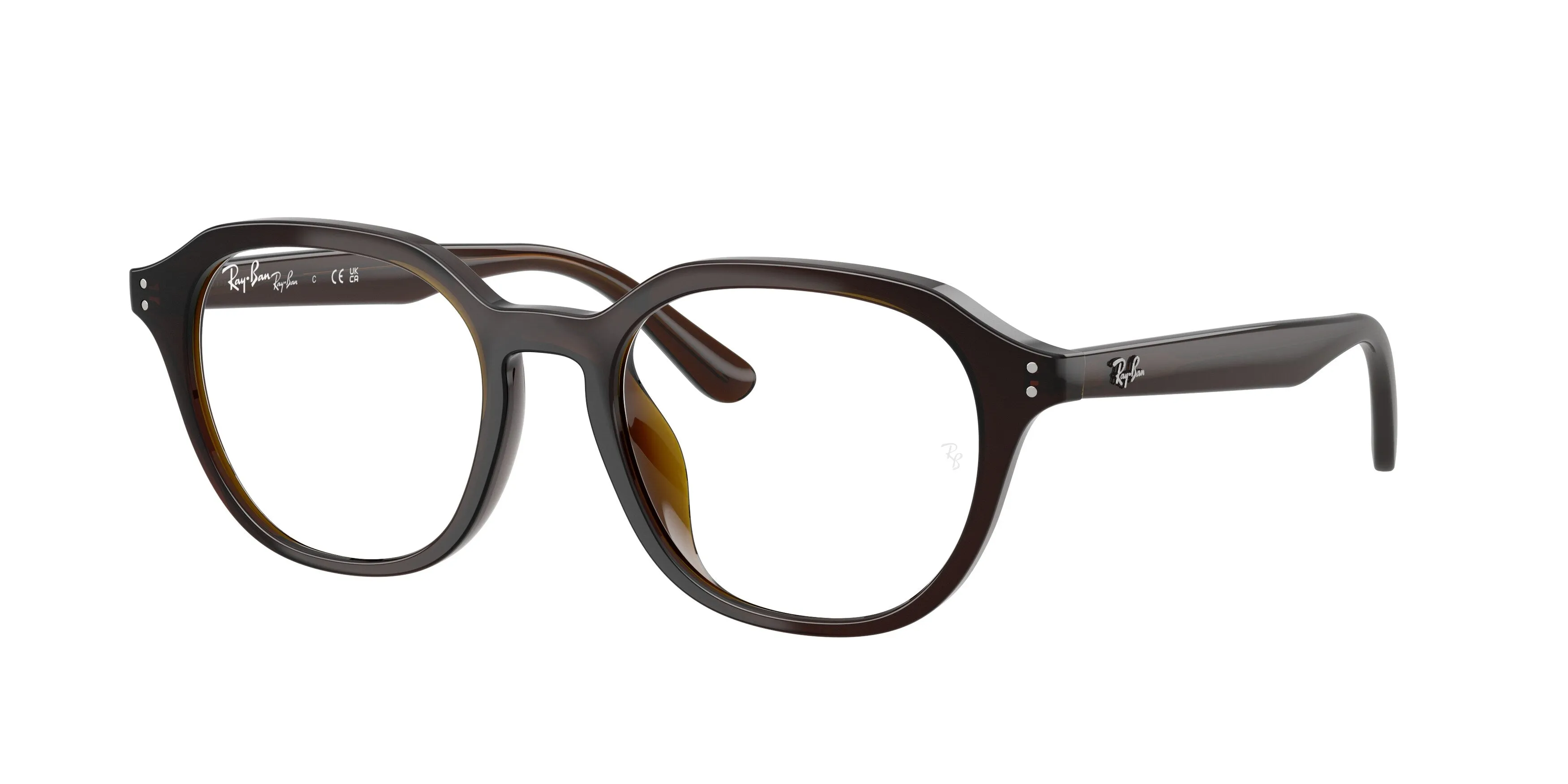 Ray - Ban RX7259D 8502 Montature da vista Acetato Marrone Trasparente Squadrata Normale - immagine 1