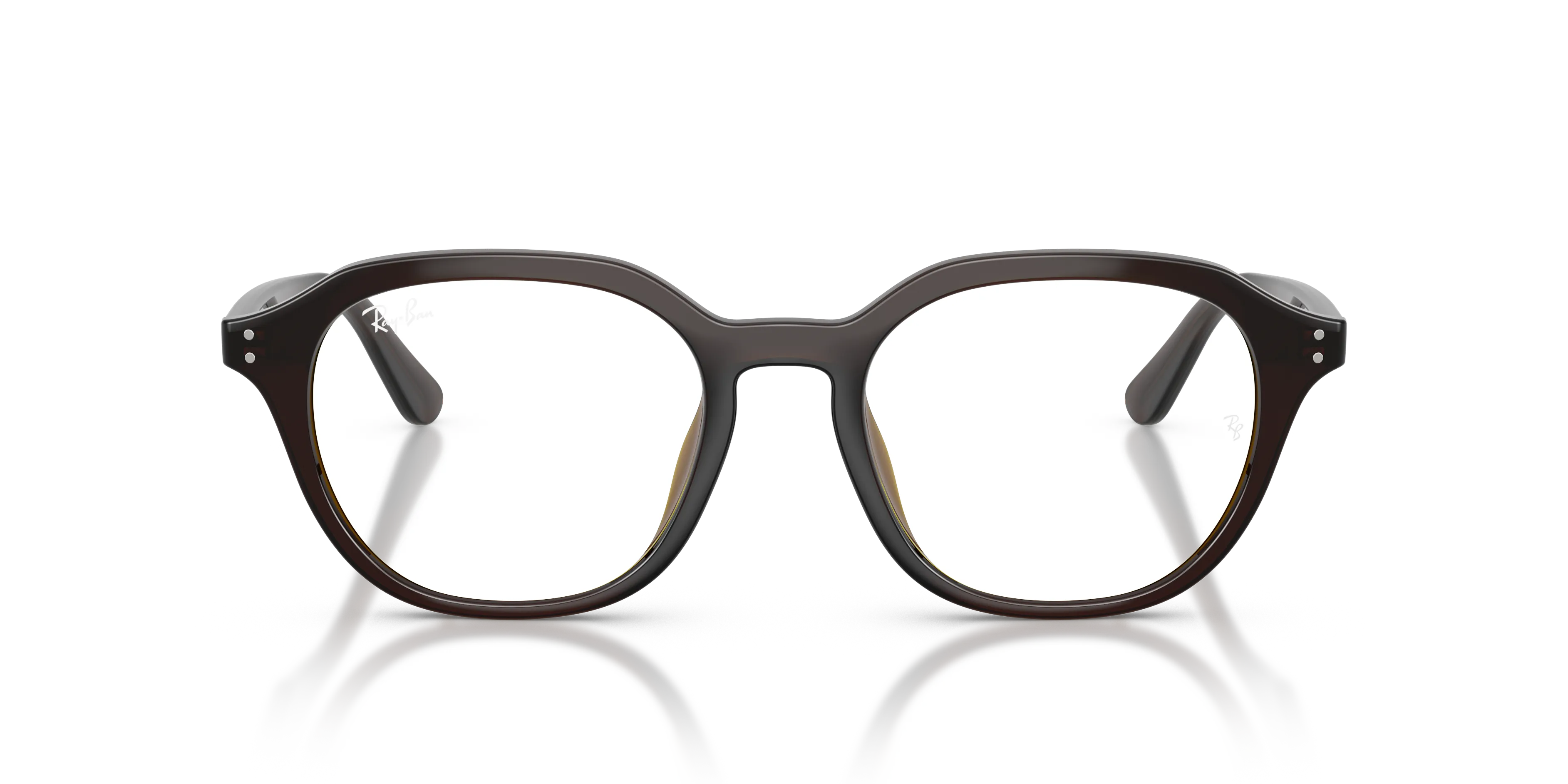Ray - Ban RX7259D 8502 Montature da vista Acetato Marrone Trasparente Squadrata Normale - immagine 3