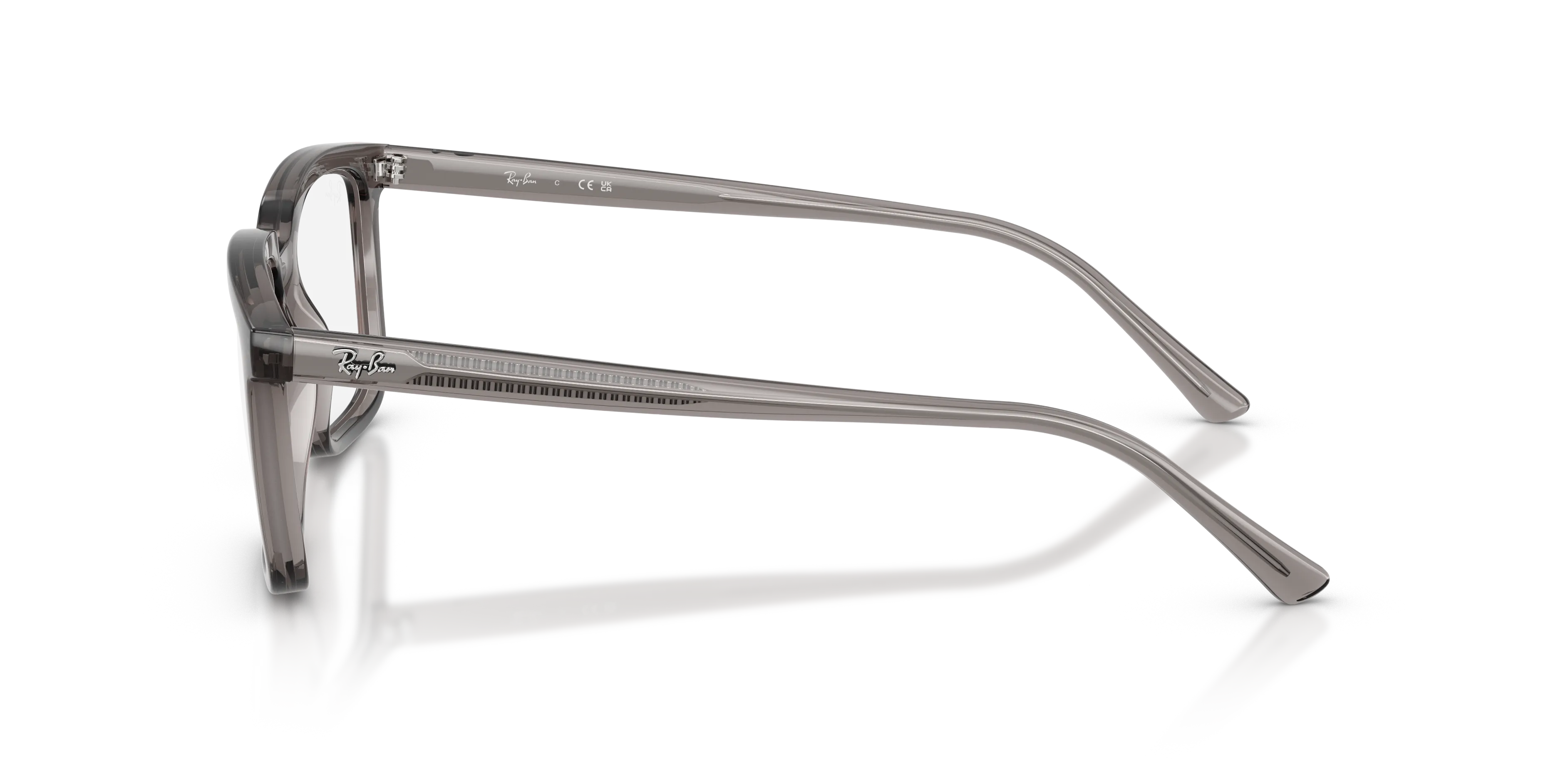 Ray - Ban RX7239 ALAIN 8506 Montature da vista Acetato Grigio Trasparente Squadrata Normale - immagine 4