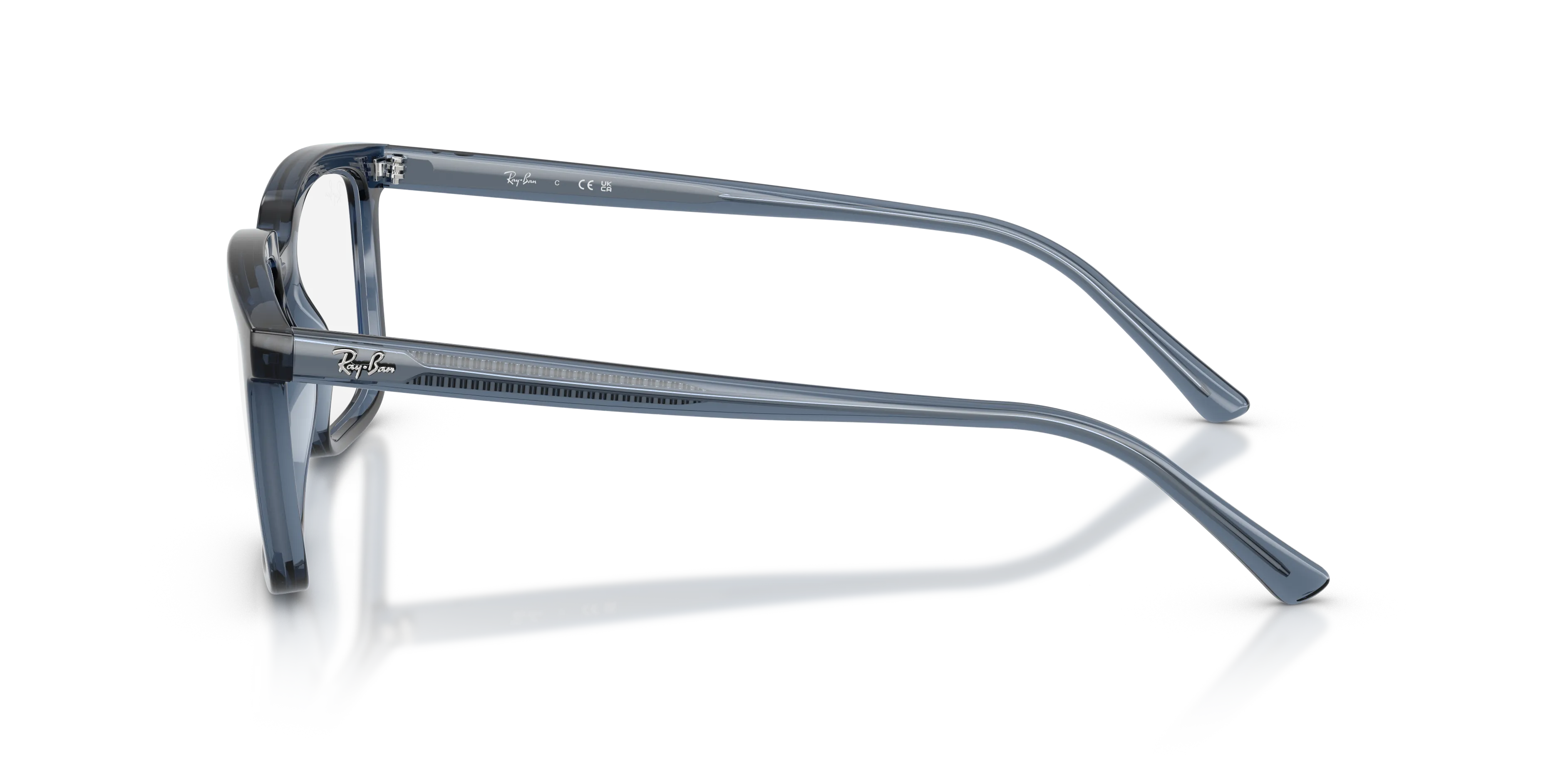 Ray - Ban RX7239 ALAIN 8223 Montature da vista Acetato Blu Trasparente Squadrata Normale - immagine 4