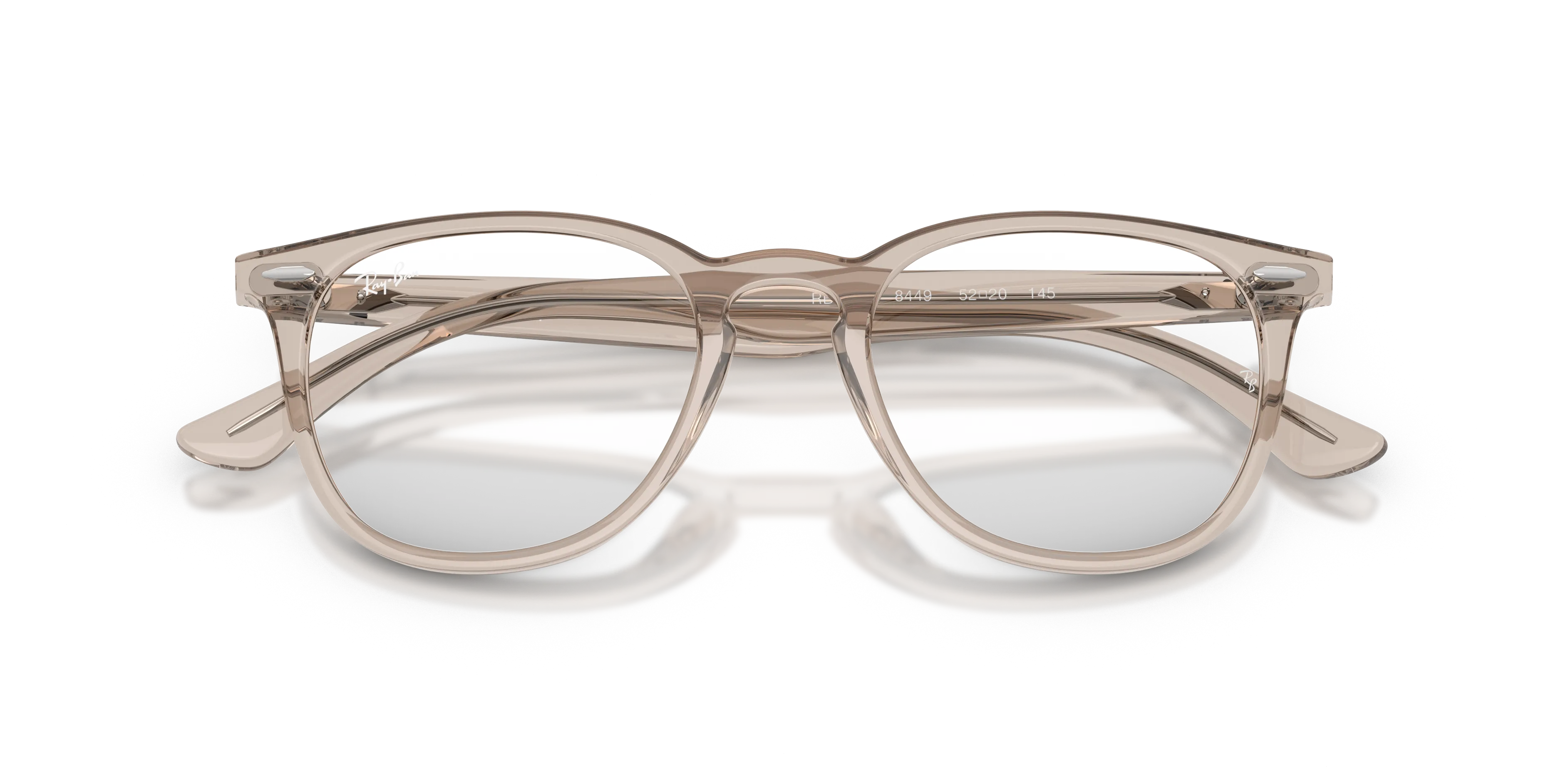 Ray - Ban RX7159 8449 Montature da vista Acetato Marrone Trasparente Pantos Normale - immagine 2