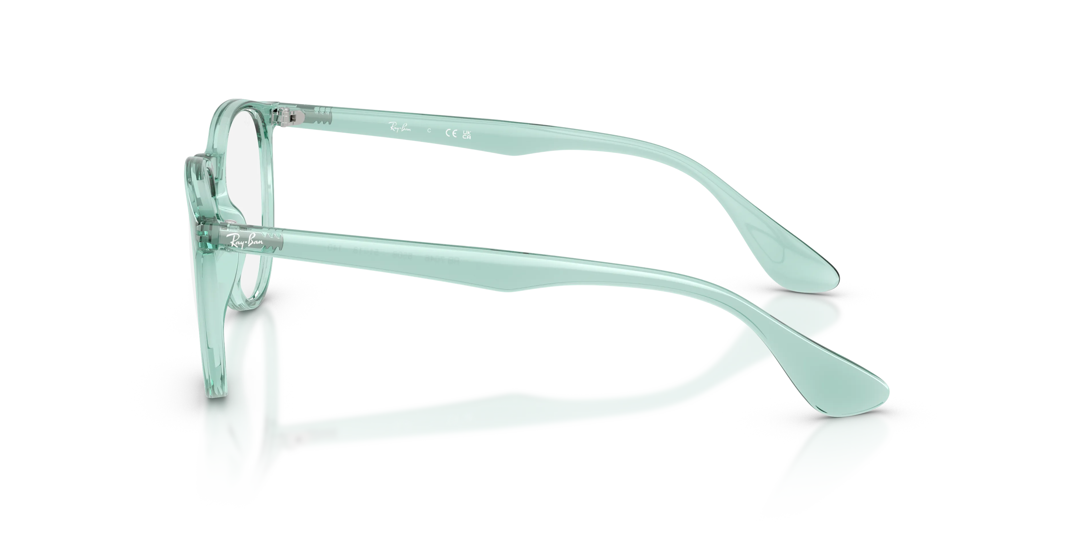 Ray - Ban RX7046 ERIKA 8508 Montature da vista Iniettato Verde Trasparente Rotonda Normale - immagine 4