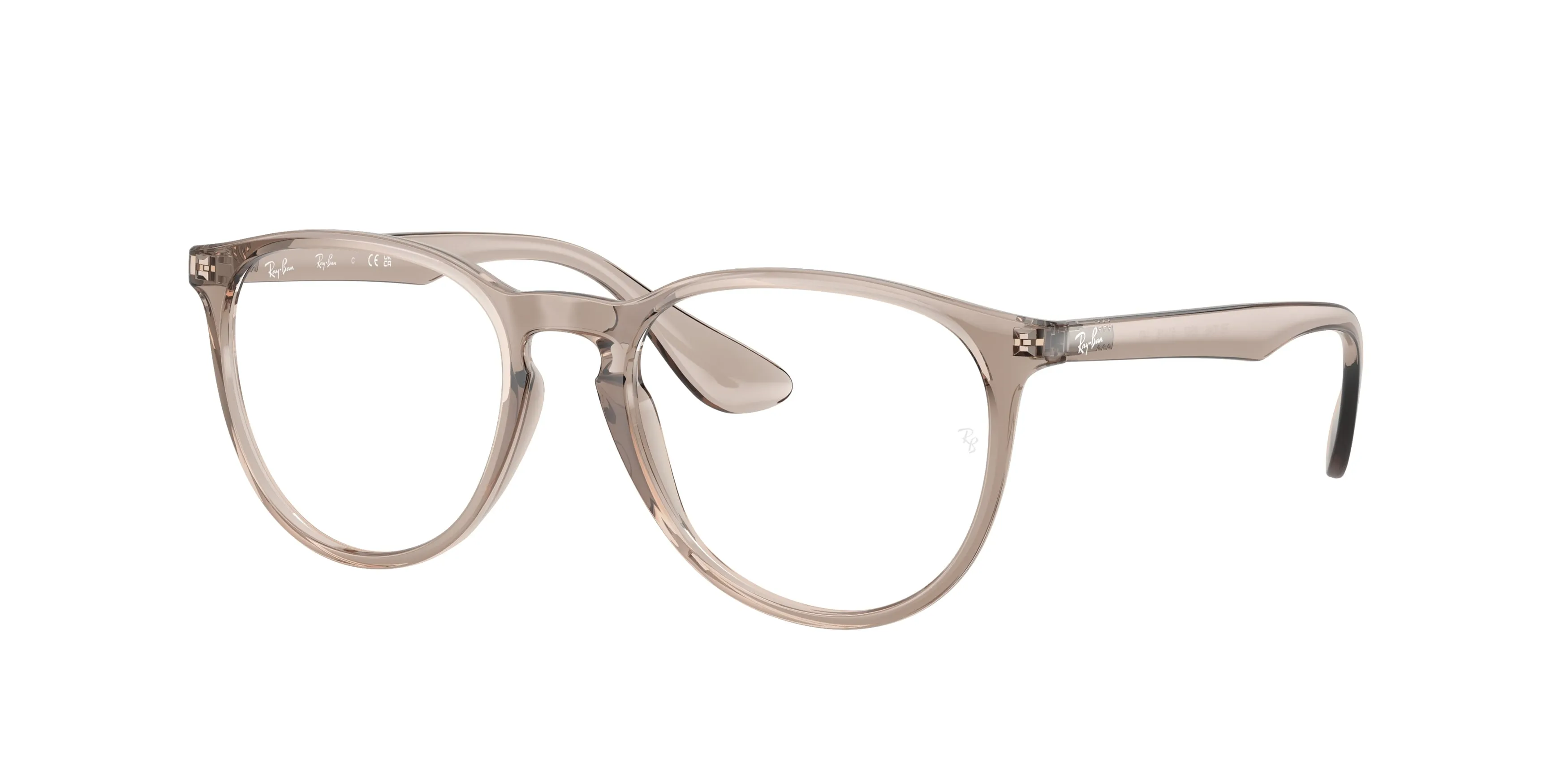 Ray - Ban RX7046 ERIKA 8507 Montature da vista Iniettato Marrone Trasparente Rotonda Normale - immagine 1