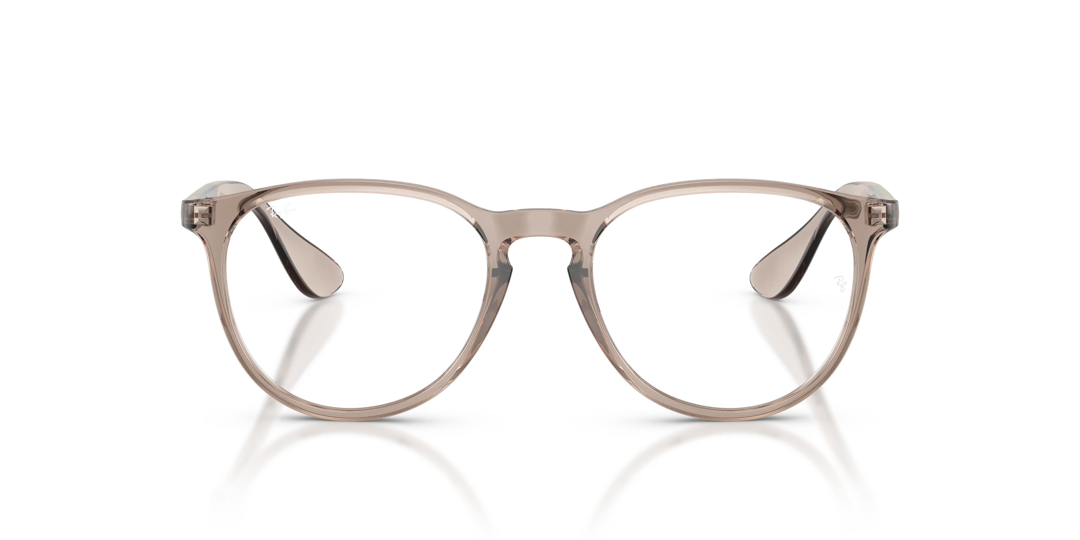 Ray - Ban RX7046 ERIKA 8507 Montature da vista Iniettato Marrone Trasparente Rotonda Normale - immagine 3