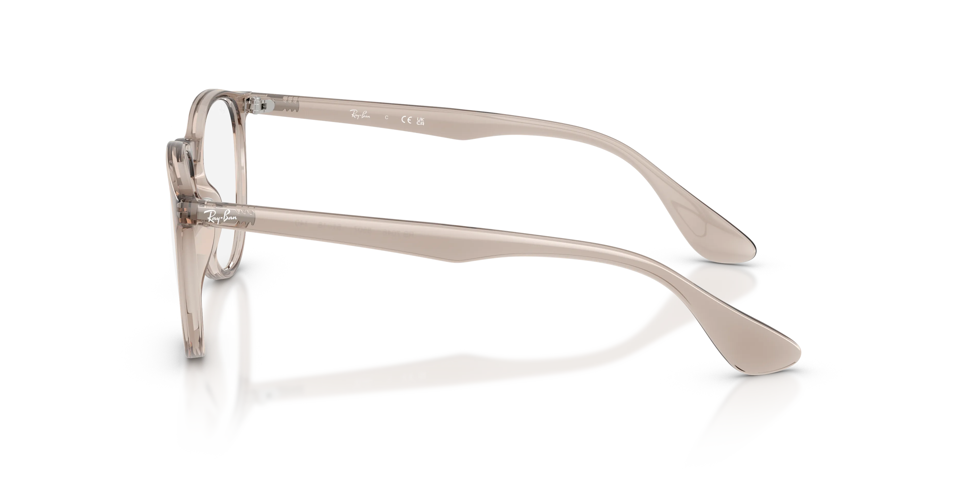 Ray - Ban RX7046 ERIKA 8507 Montature da vista Iniettato Marrone Trasparente Rotonda Normale - immagine 4