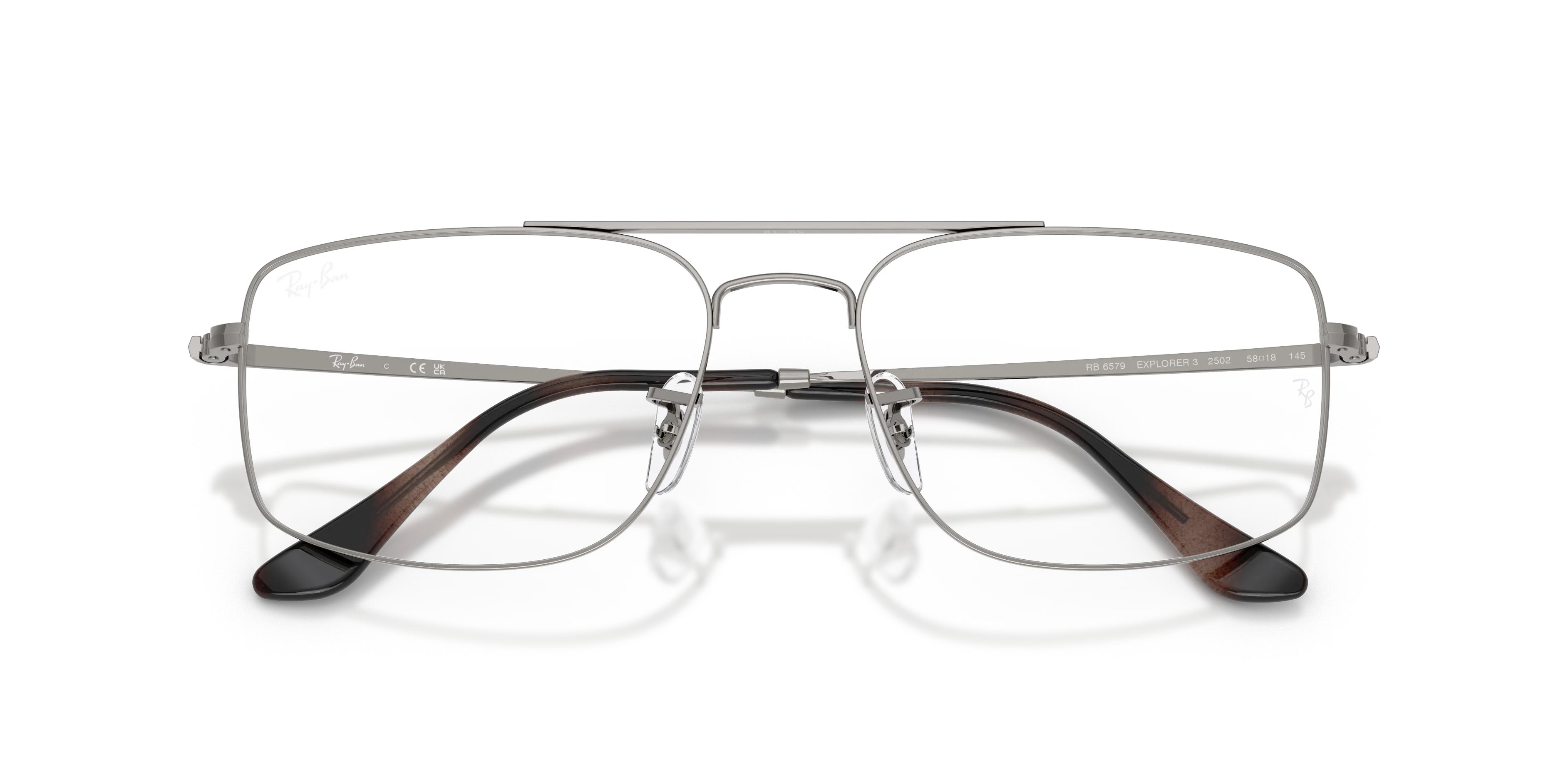 Ray - Ban RX6579 RX6579 2502 Montature da vista Metallo Grigio Trasparente Squadrata Normale - immagine 2