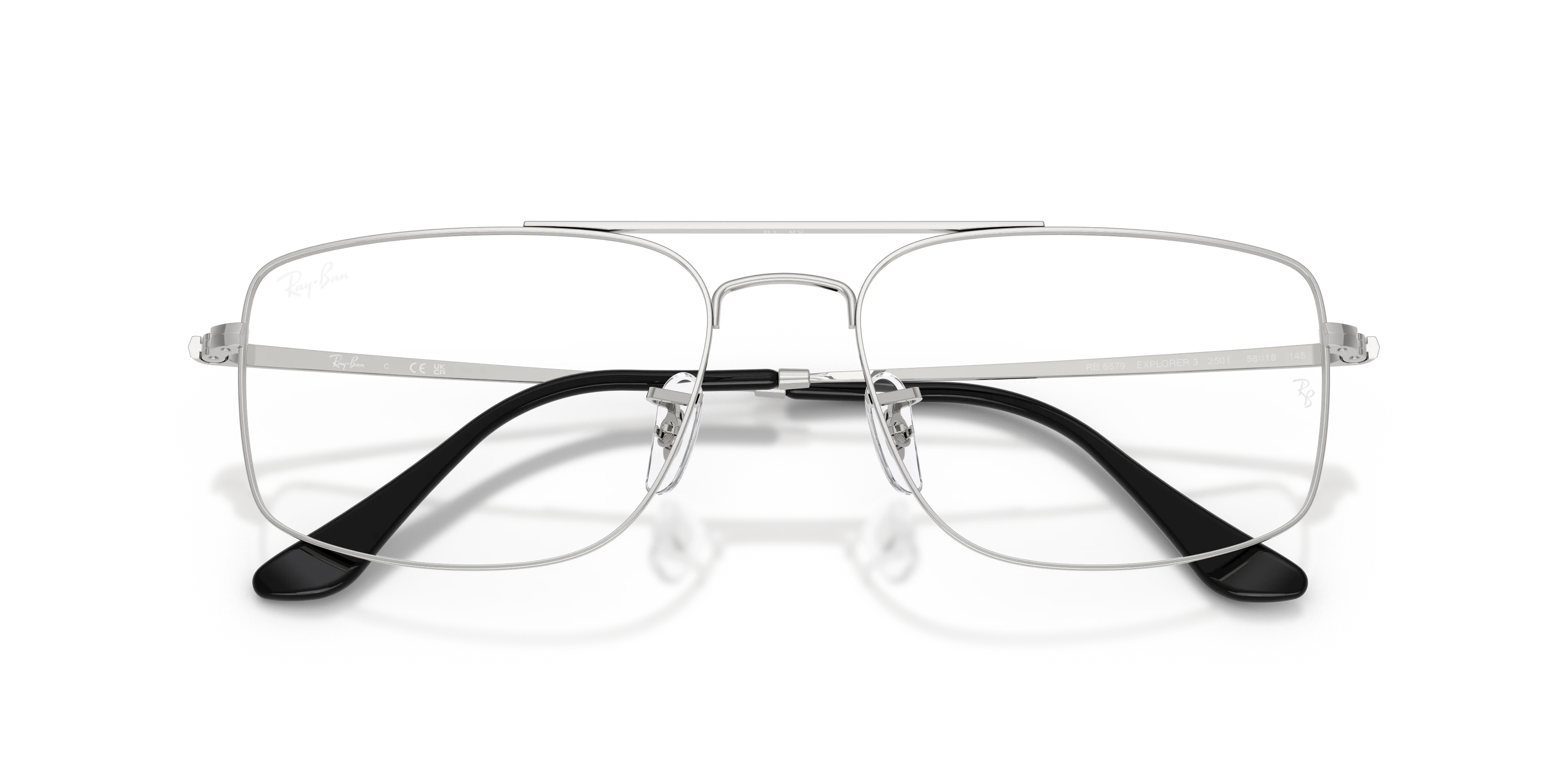 Ray - Ban RX6579 RX6579 2501 Montature da vista Metallo Argento Trasparente Squadrata Normale - immagine 2