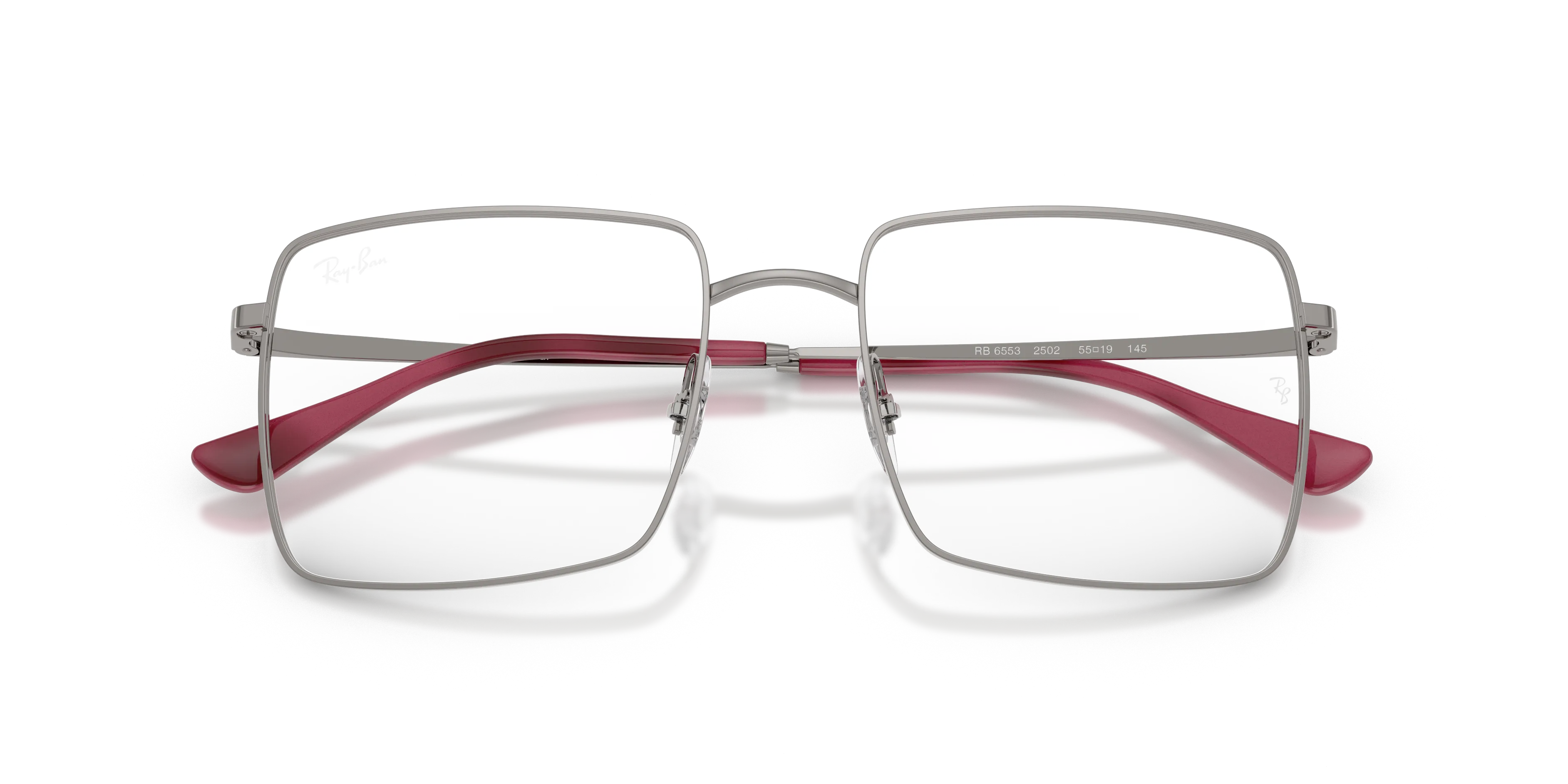 Ray - Ban RX6553 2502 Montature da vista Metallo Grigio Trasparente Squadrata Normale - immagine 2