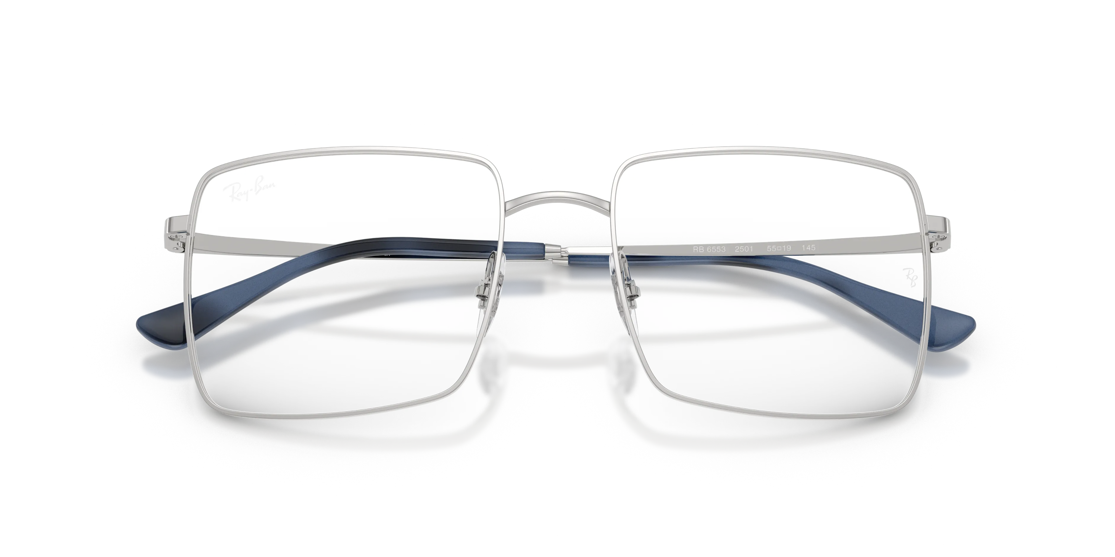 Ray - Ban RX6553 2501 Montature da vista Metallo Argento Trasparente Squadrata Normale - immagine 2