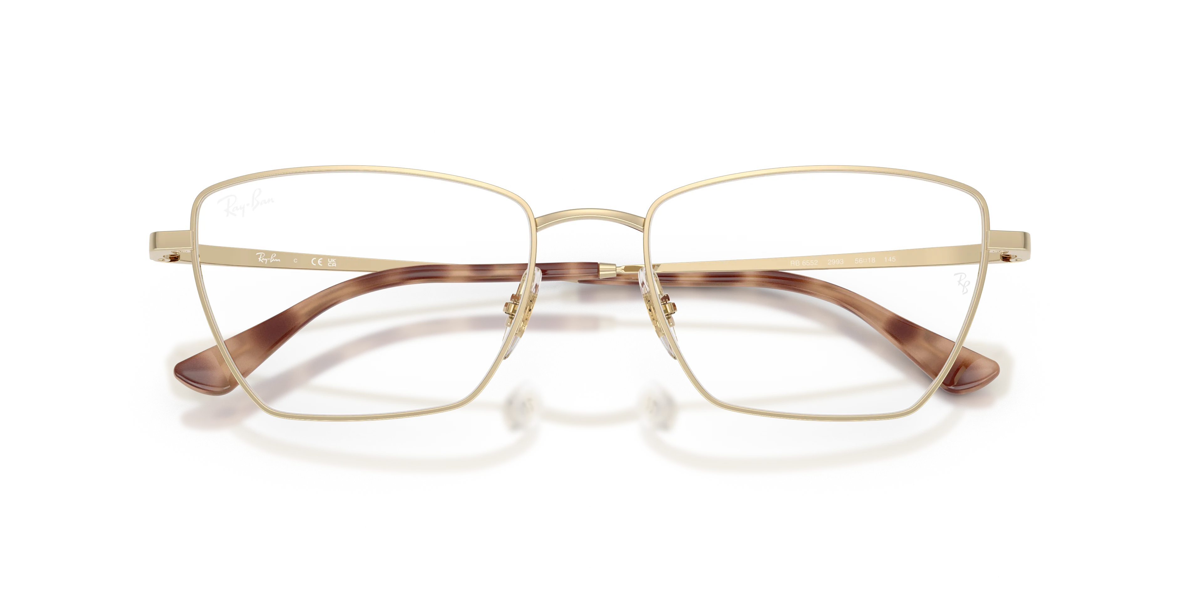 Ray - Ban RX6552 2993 Montature da vista Metallo Oro Trasparente Geometrica Normale - immagine 2