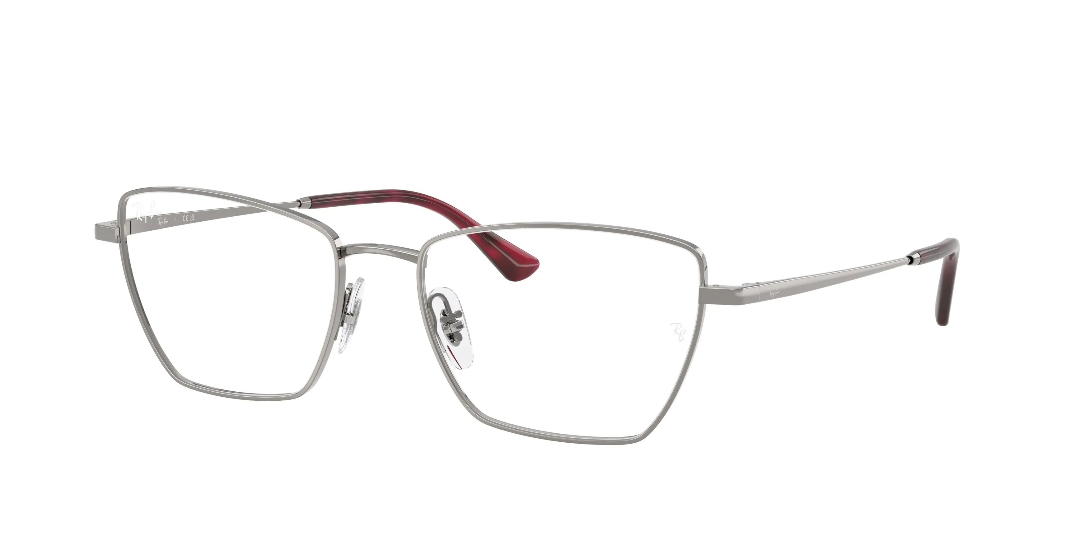 Ray - Ban RX6552 2502 Montature da vista Metallo Grigio Trasparente Geometrica Normale - immagine 1