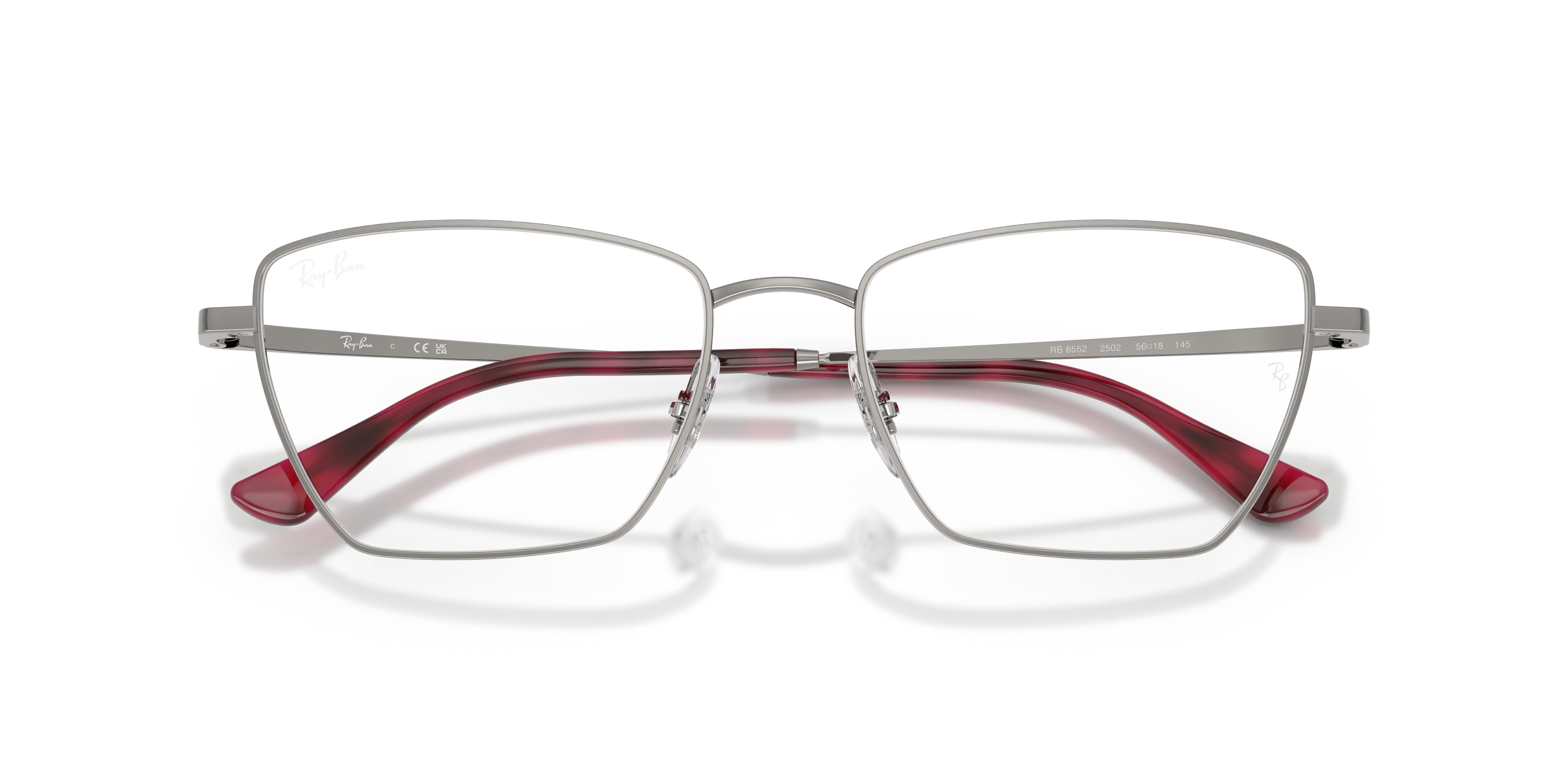 Ray - Ban RX6552 2502 Montature da vista Metallo Grigio Trasparente Geometrica Normale - immagine 2