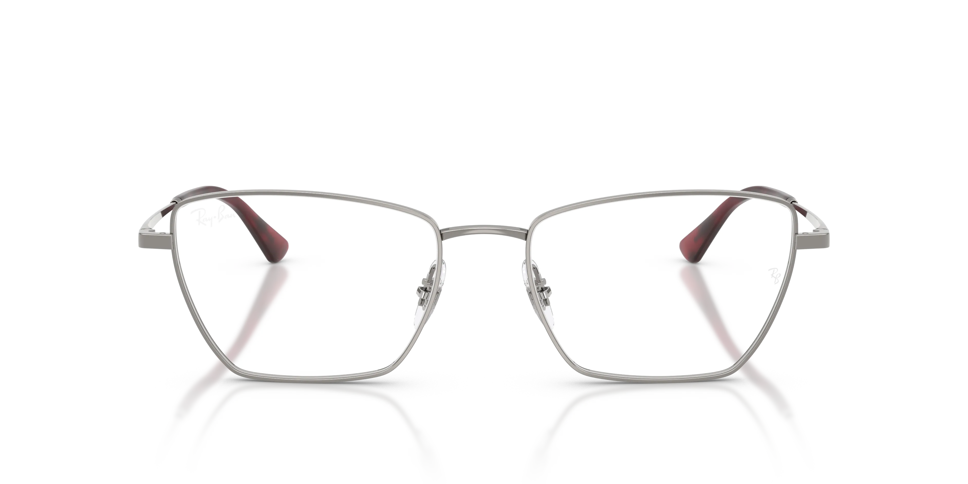 Ray - Ban RX6552 2502 Montature da vista Metallo Grigio Trasparente Geometrica Normale - immagine 3
