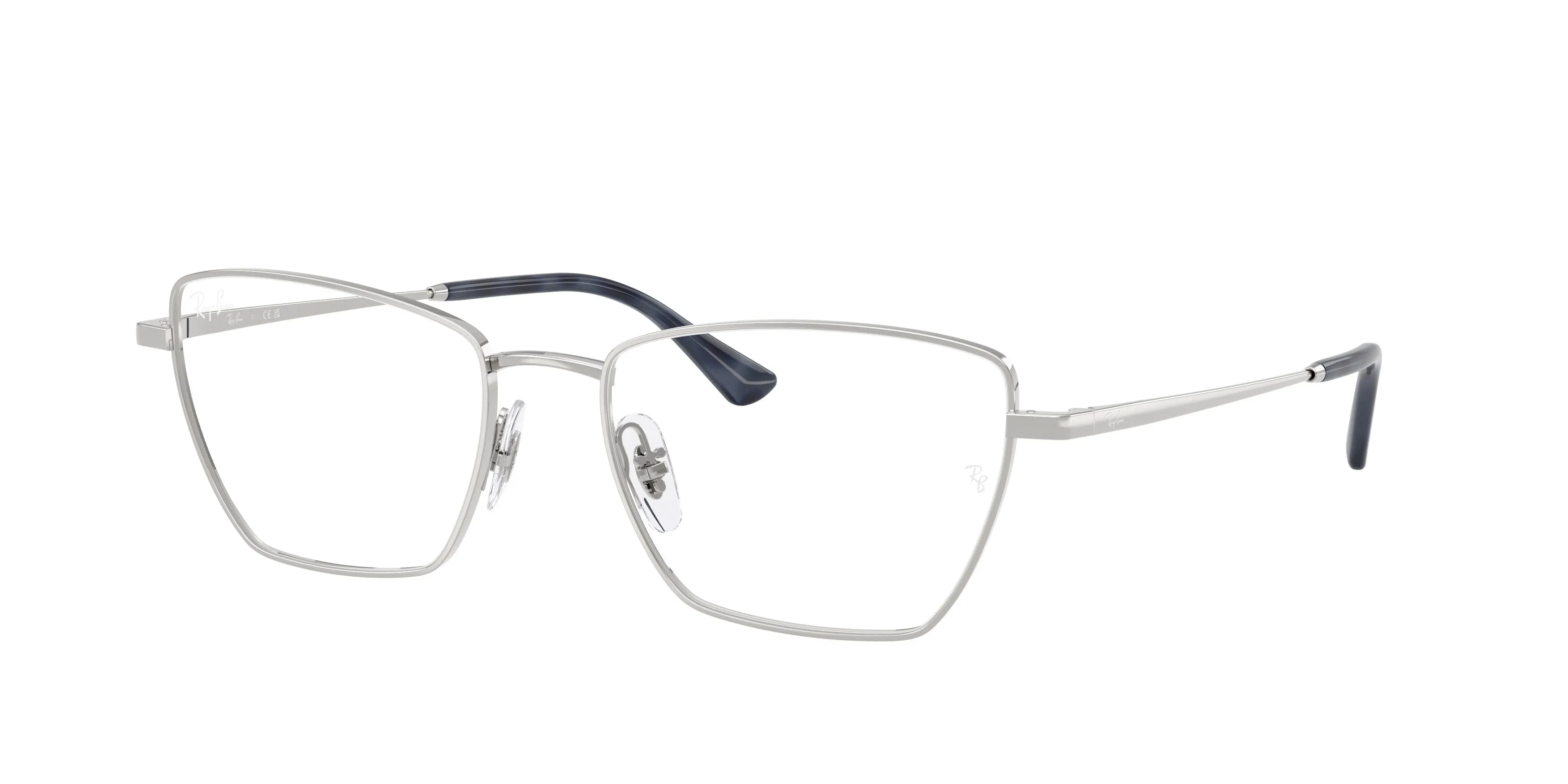 Ray - Ban RX6552 2501 Montature da vista Metallo Argento Trasparente Geometrica Normale - immagine 1