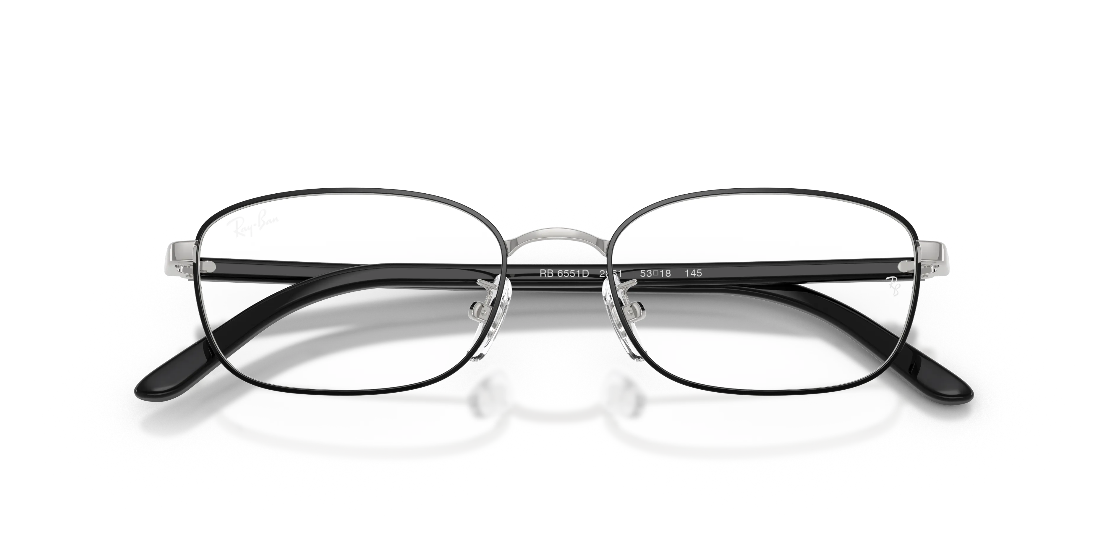 Ray - Ban RX6551D 2861 Montature da vista Metallo Nero Trasparente Pillow Normale - immagine 2