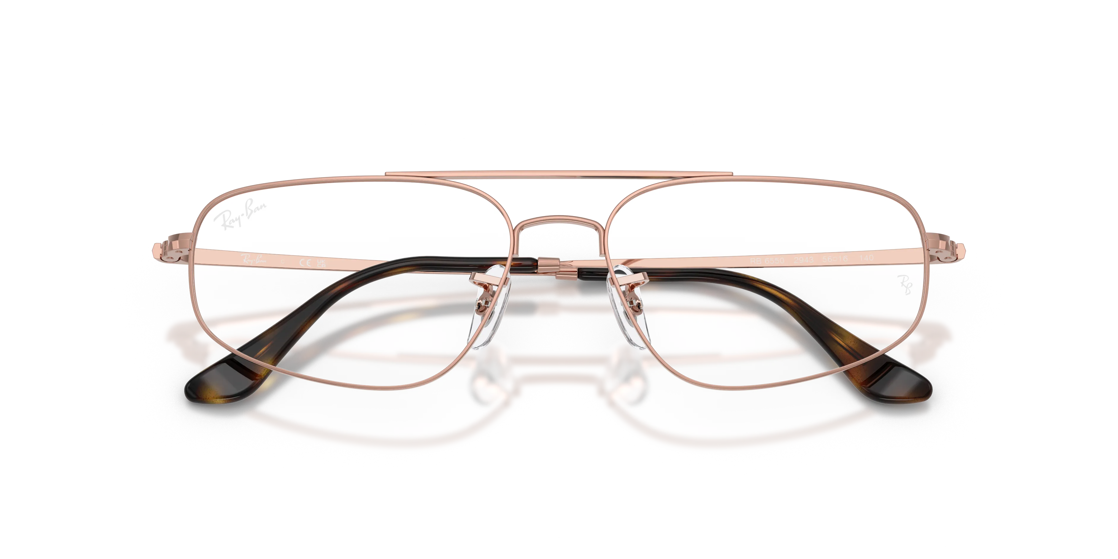 Ray - Ban RX6550 2943 Montature da vista Metallo Bronzo Trasparente Geometrica Normale - immagine 2