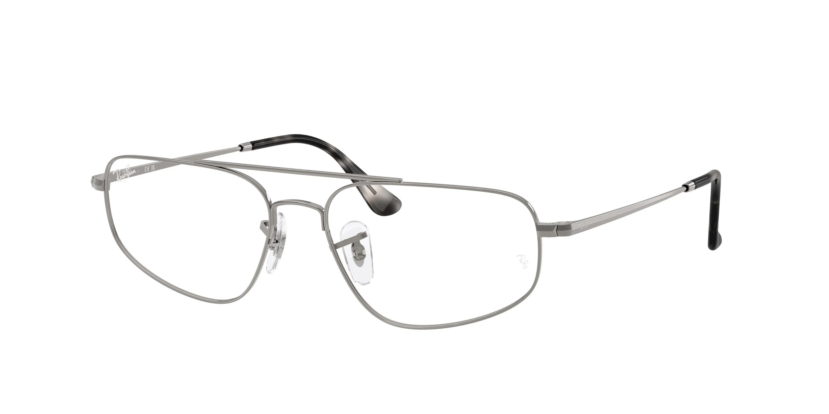 Ray - Ban RX6550 2502 Montature da vista Metallo Grigio Trasparente Geometrica Normale - immagine 1