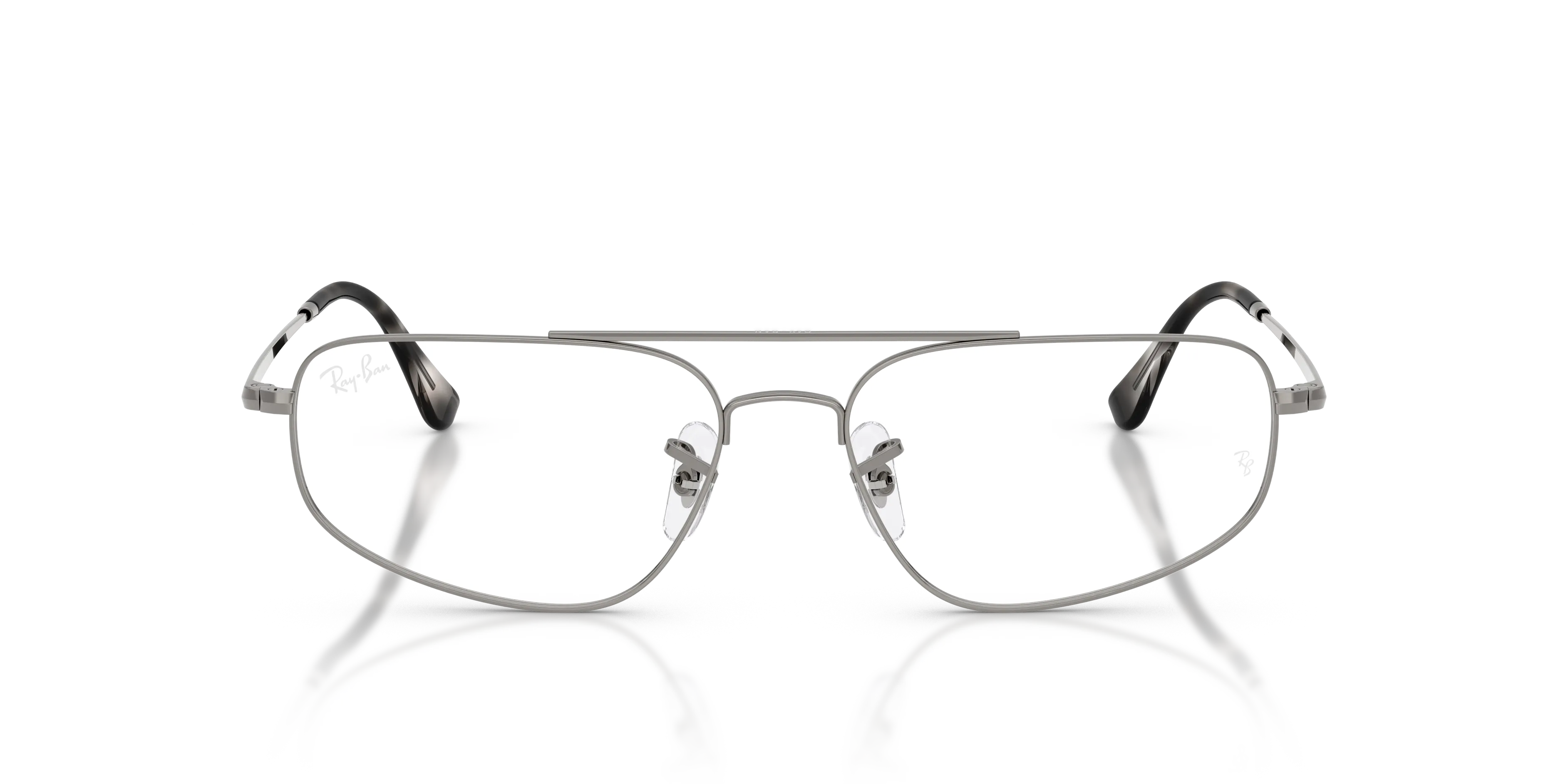 Ray - Ban RX6550 2502 Montature da vista Metallo Grigio Trasparente Geometrica Normale - immagine 3