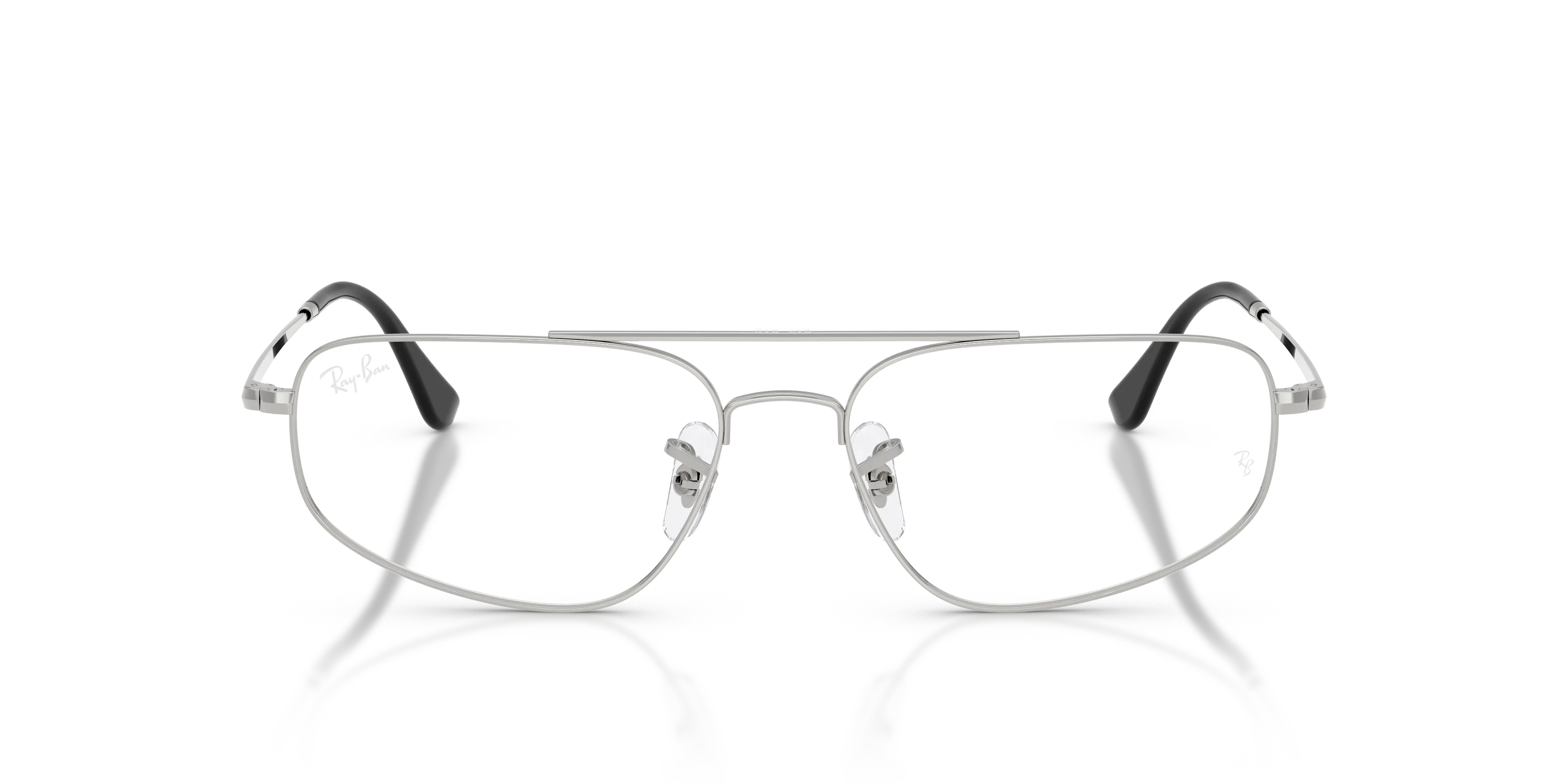 Ray - Ban RX6550 2501 Montature da vista Metallo Argento Trasparente Geometrica Normale - immagine 3