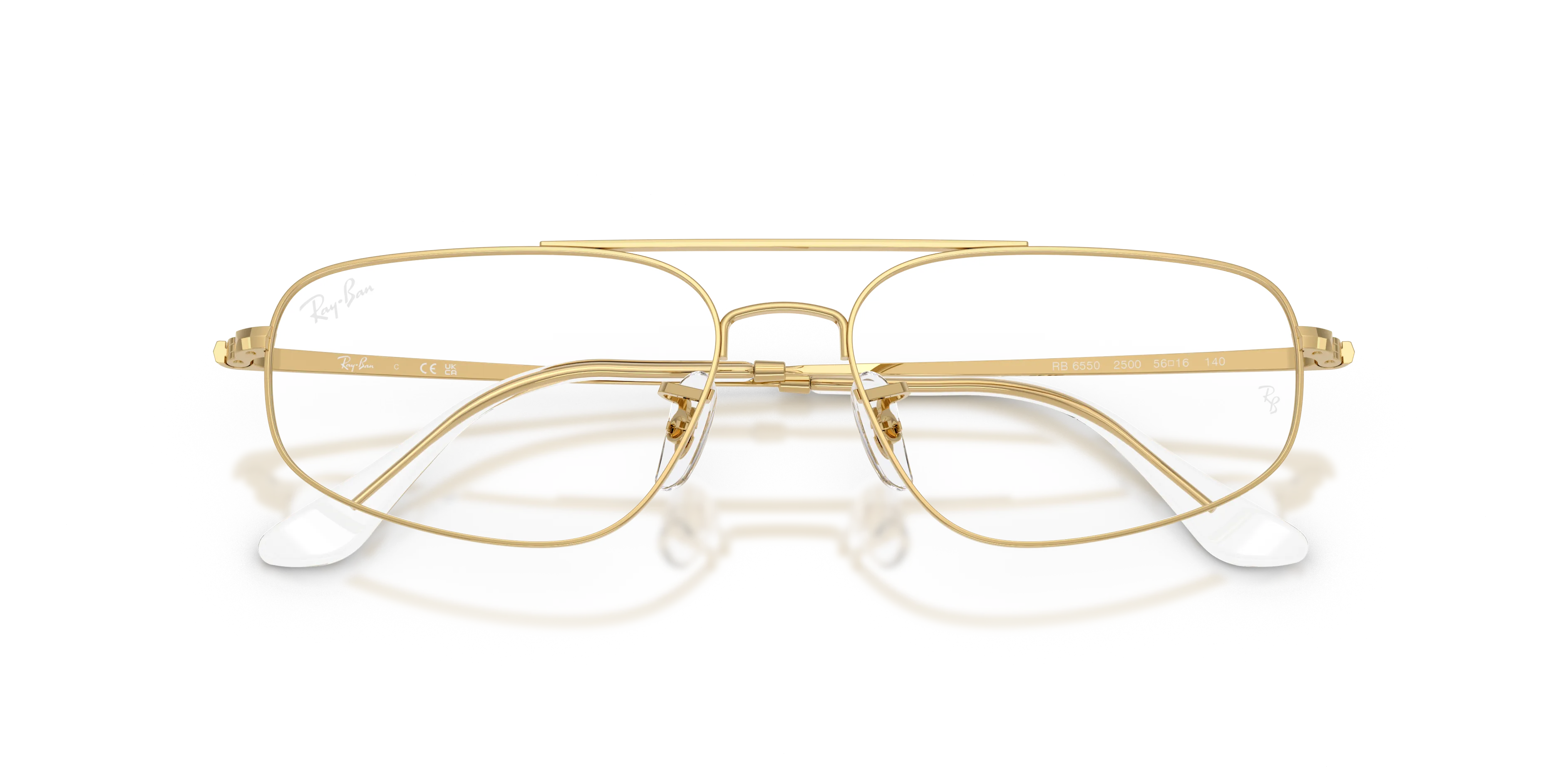 Ray - Ban RX6550 2500 Montature da vista Metallo Oro Trasparente Geometrica Normale - immagine 2