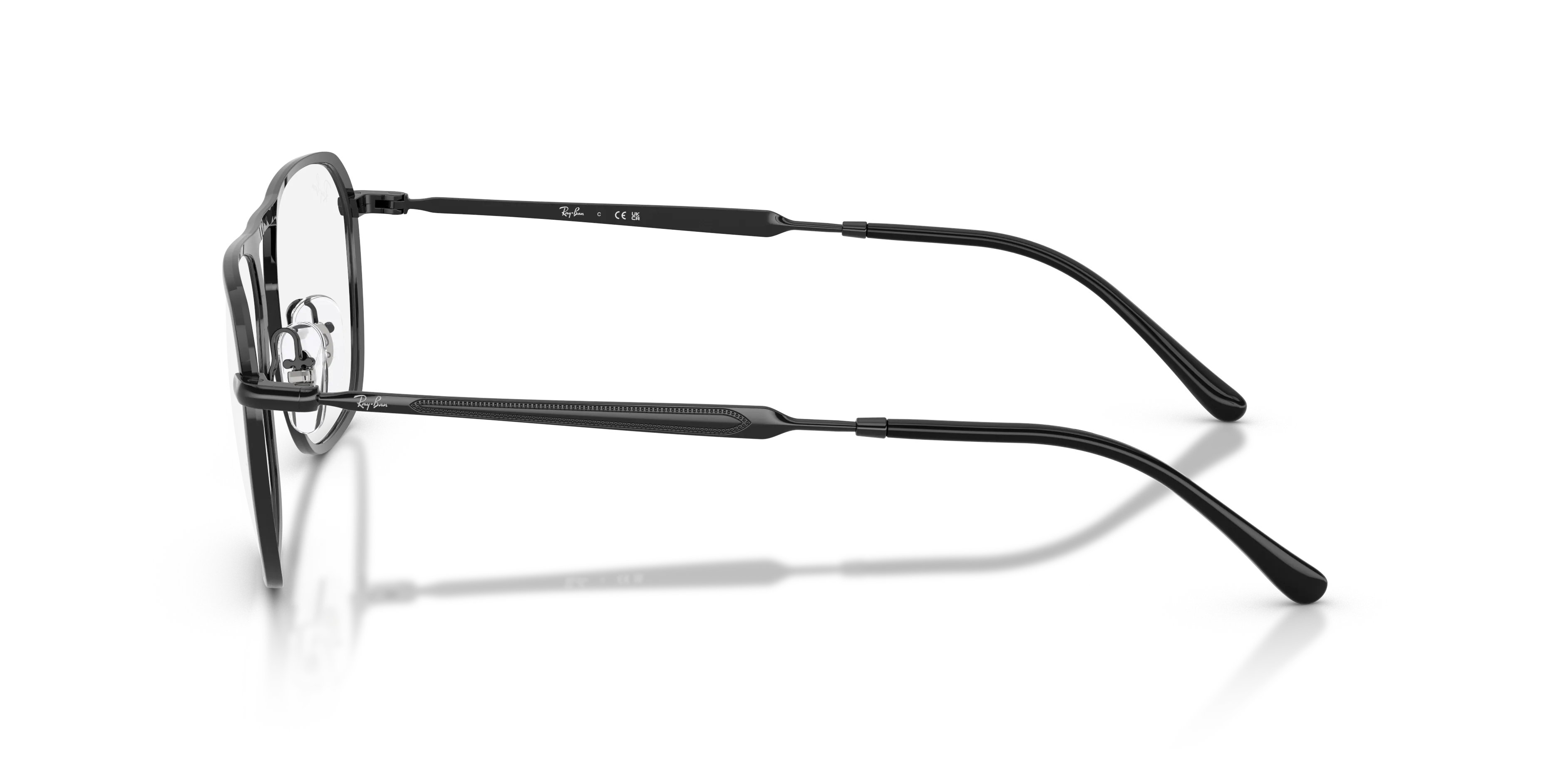 Ray - Ban RX6548 2509 Montature da vista Metallo Nero Trasparente Squadrata Normale - immagine 4