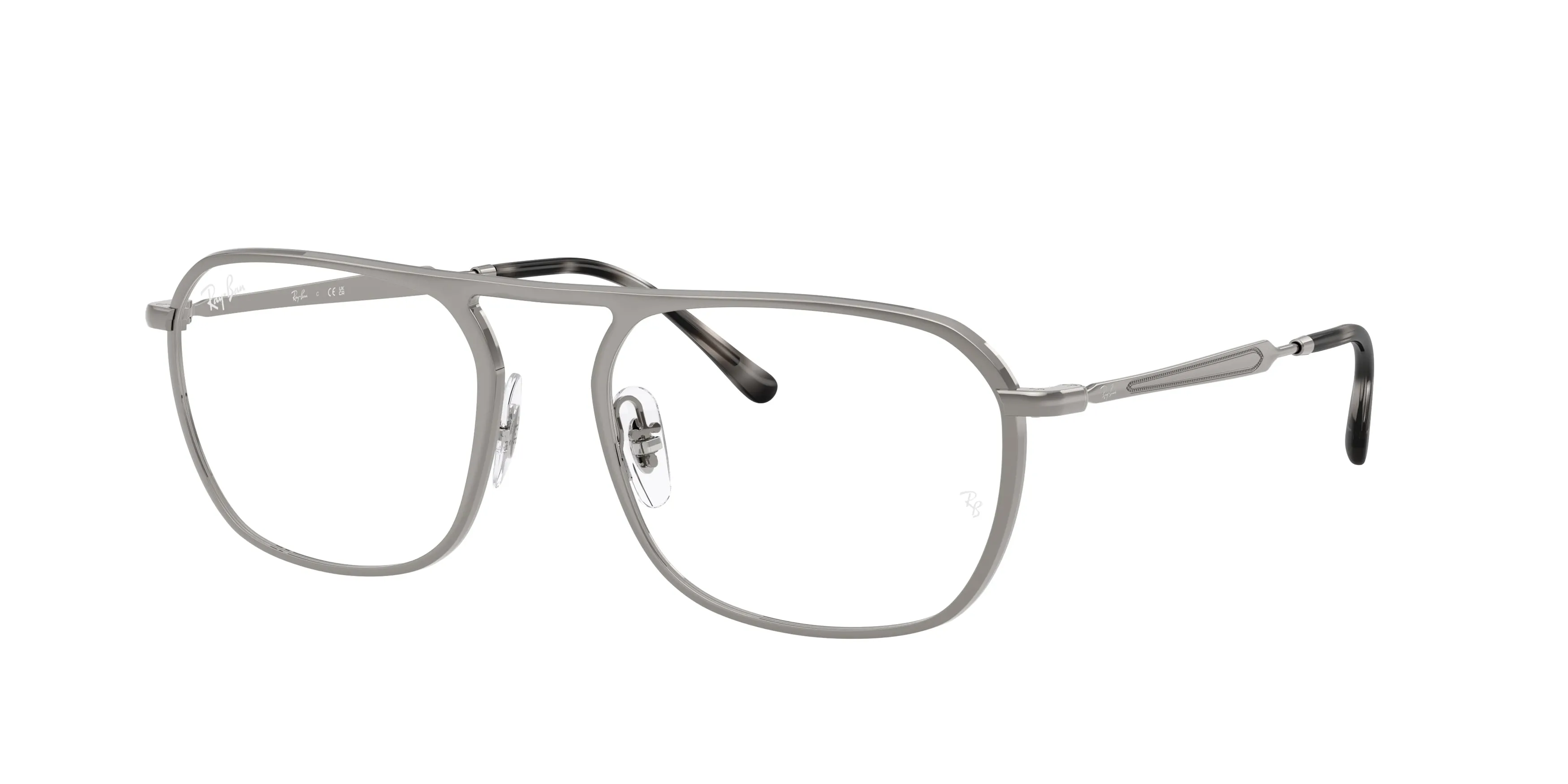 Ray - Ban RX6548 2502 Montature da vista Metallo Grigio Trasparente Squadrata Normale - immagine 1